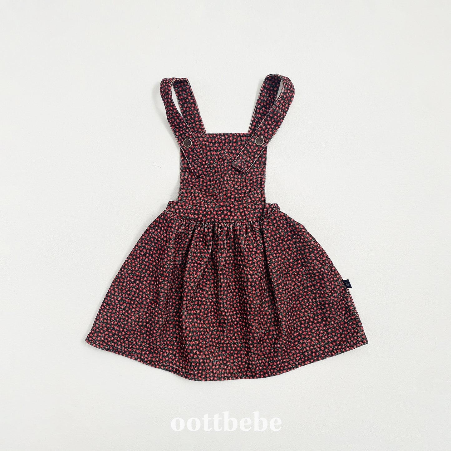 (Pre-order) OOTTBEBE - Bloom Suspender Dress 블룸멜빵원피스 (2 Colors)