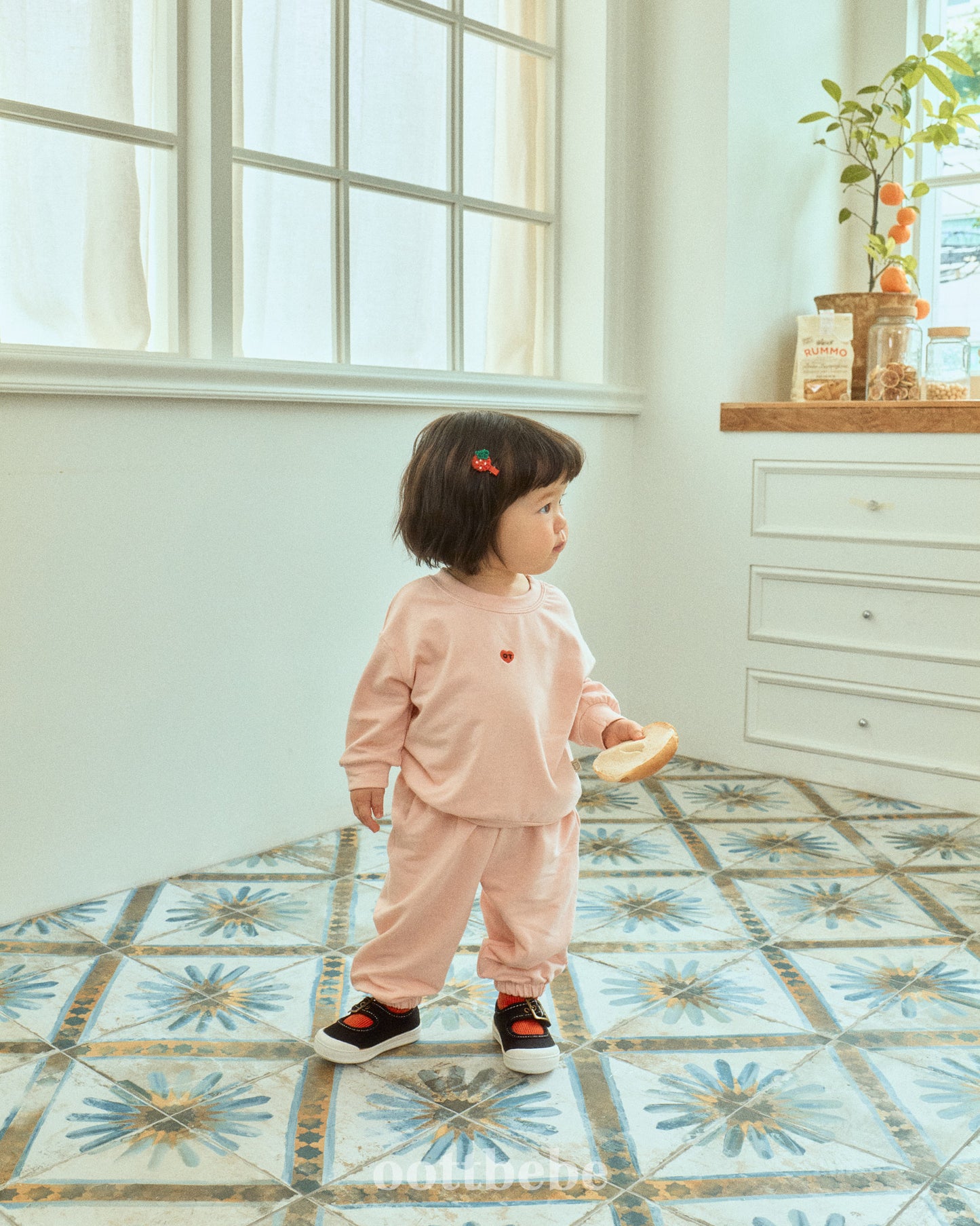 (Pre-order) OOTTBEBE - Petit Modal Top & Bottom Set (Stretch Terry) 쁘띠모달상하복(쮸리스판) (4 Colors)