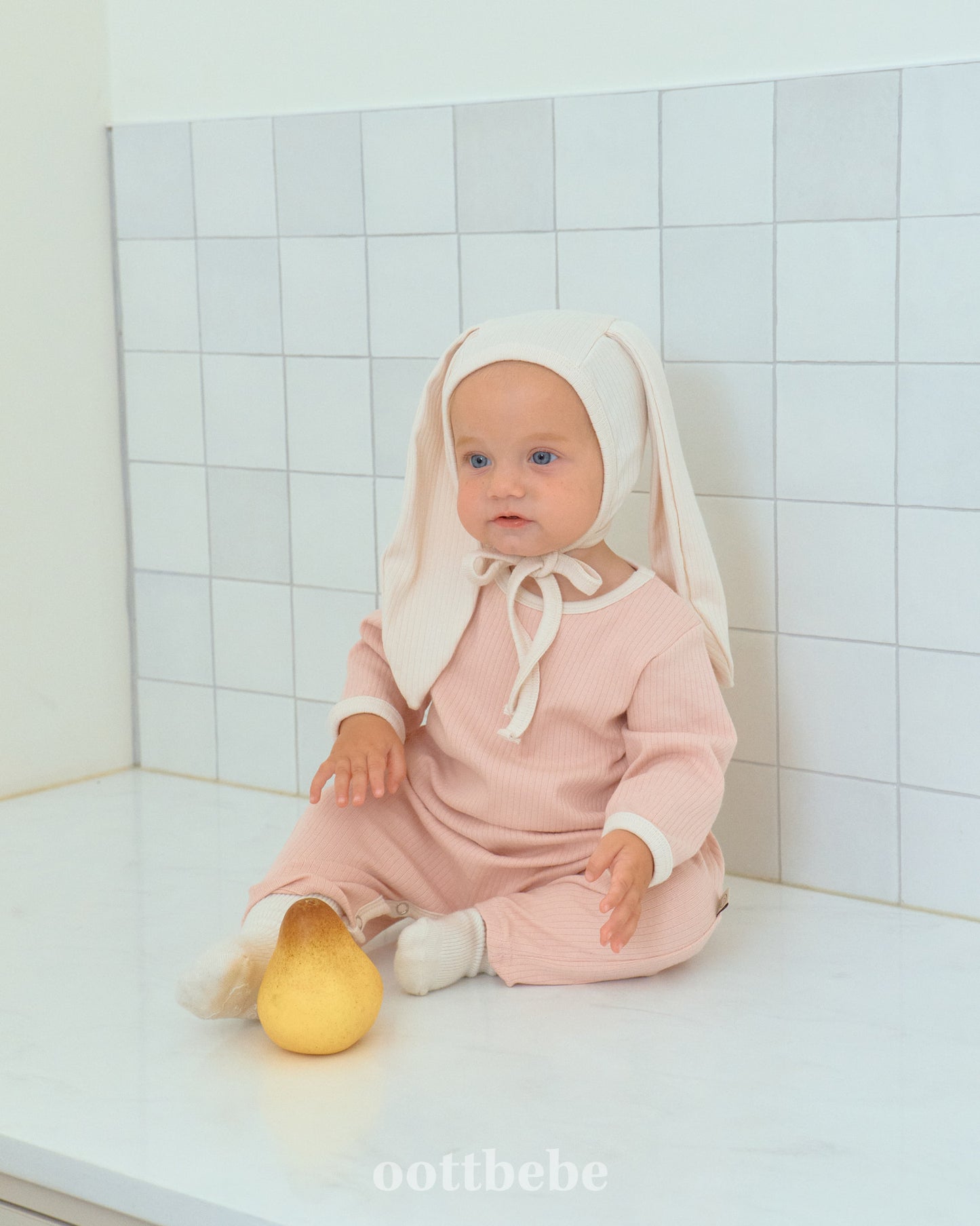 (Pre-order) OOTTBEBE - Buttercream Full Bodysuit Set (with Bonnet) 버터크림전신슈트 Set (보넷포함) (3 Colors)