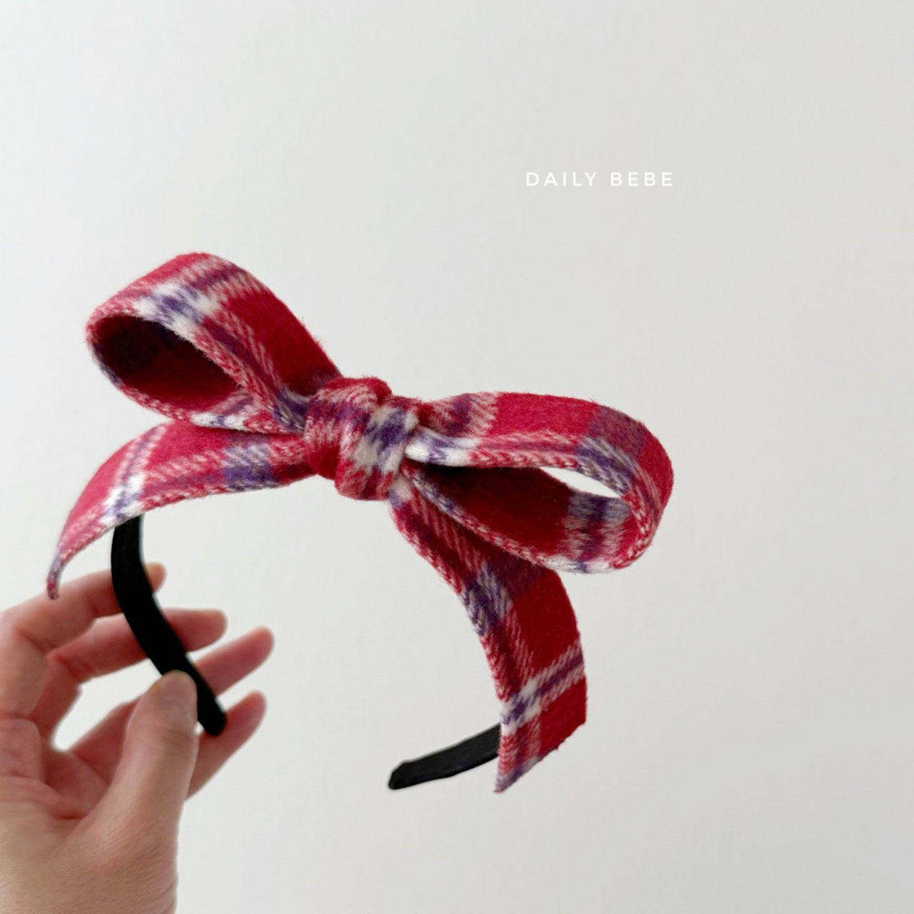 (Pre-order) Daily Bebe Winter - Kids’ Ribbon Headband 리본 머리띠 (2 Colors)