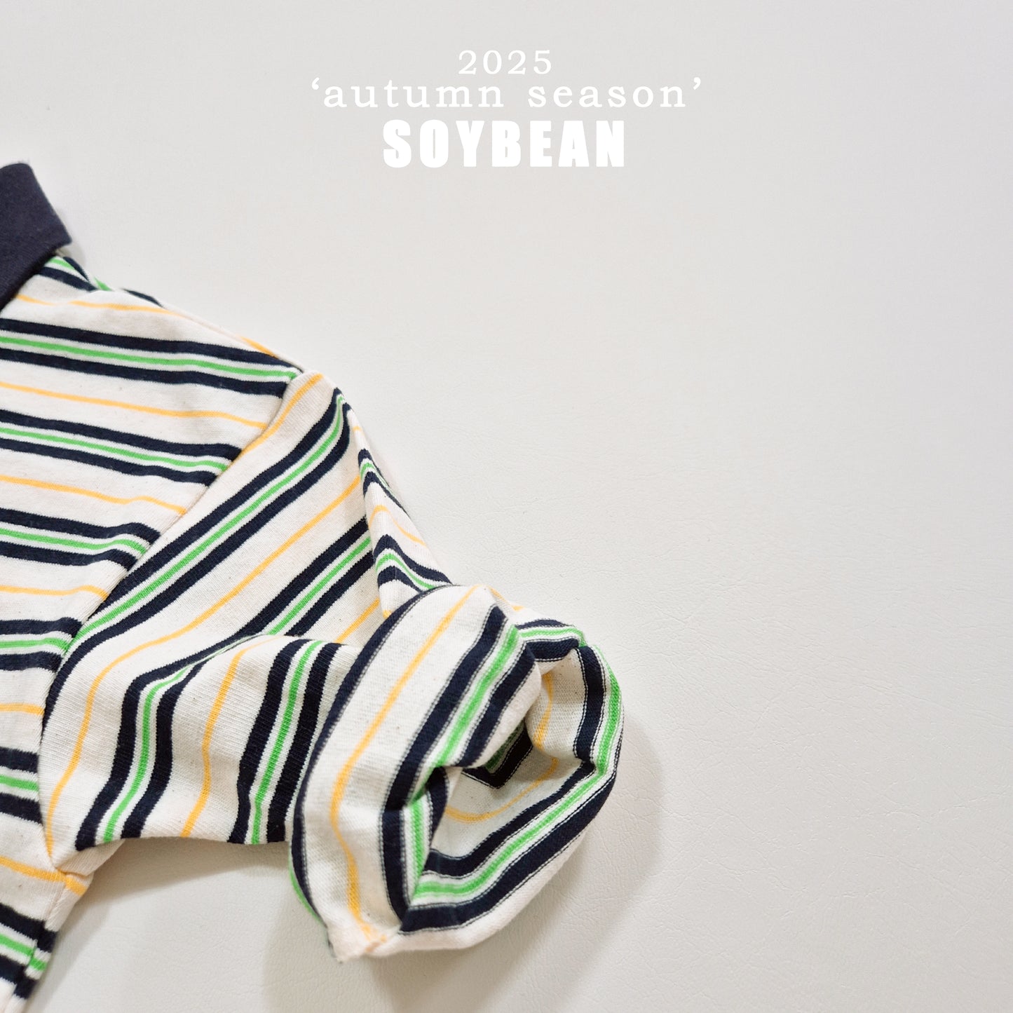(Pre-order) Soybean Kids - Contrast Collar Sweatshirt Tee 배색카라티 (2 Colors)