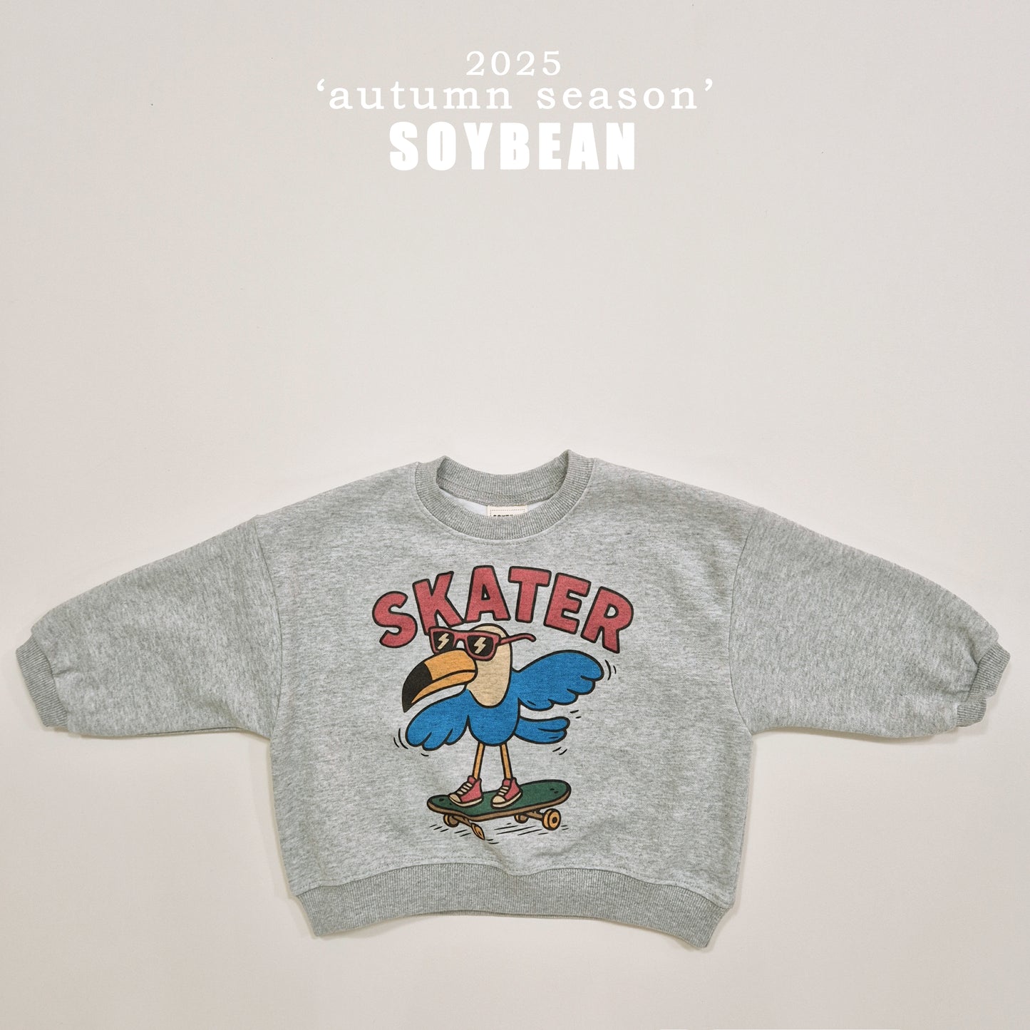 (Pre-order) Soybean Kids - Parrot Sweatshirt 앵무새맨투맨 (2 Colors)