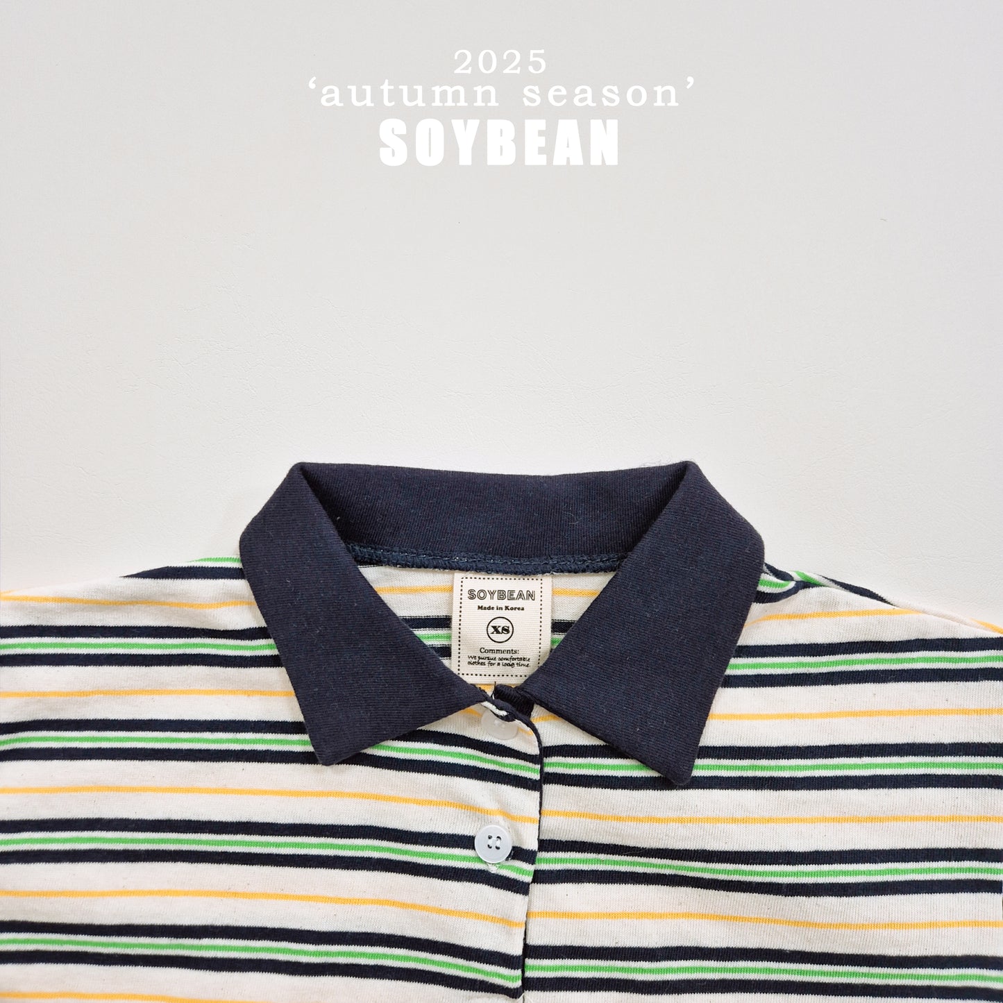 (Pre-order) Soybean Kids - Contrast Collar Sweatshirt Tee 배색카라티 (2 Colors)