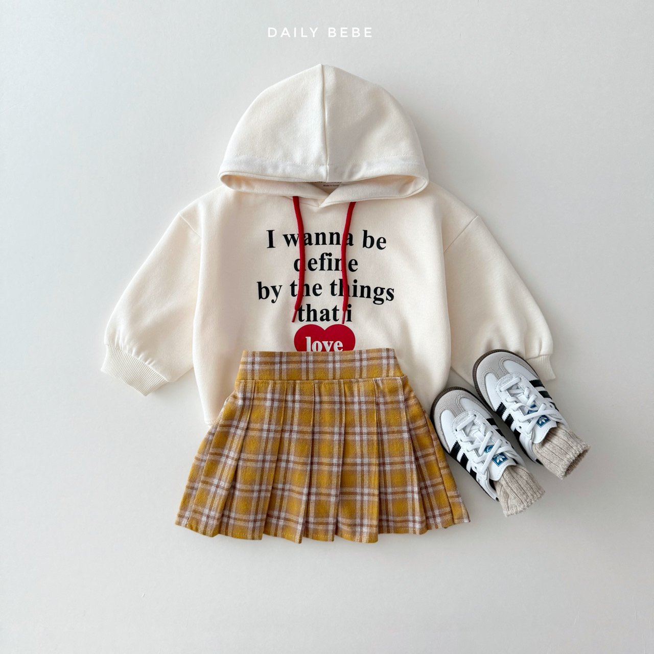 (Pre-order) Daily Bebe - Kids' Check School Skirts 체크 스쿨 스커트 (2 Colors)