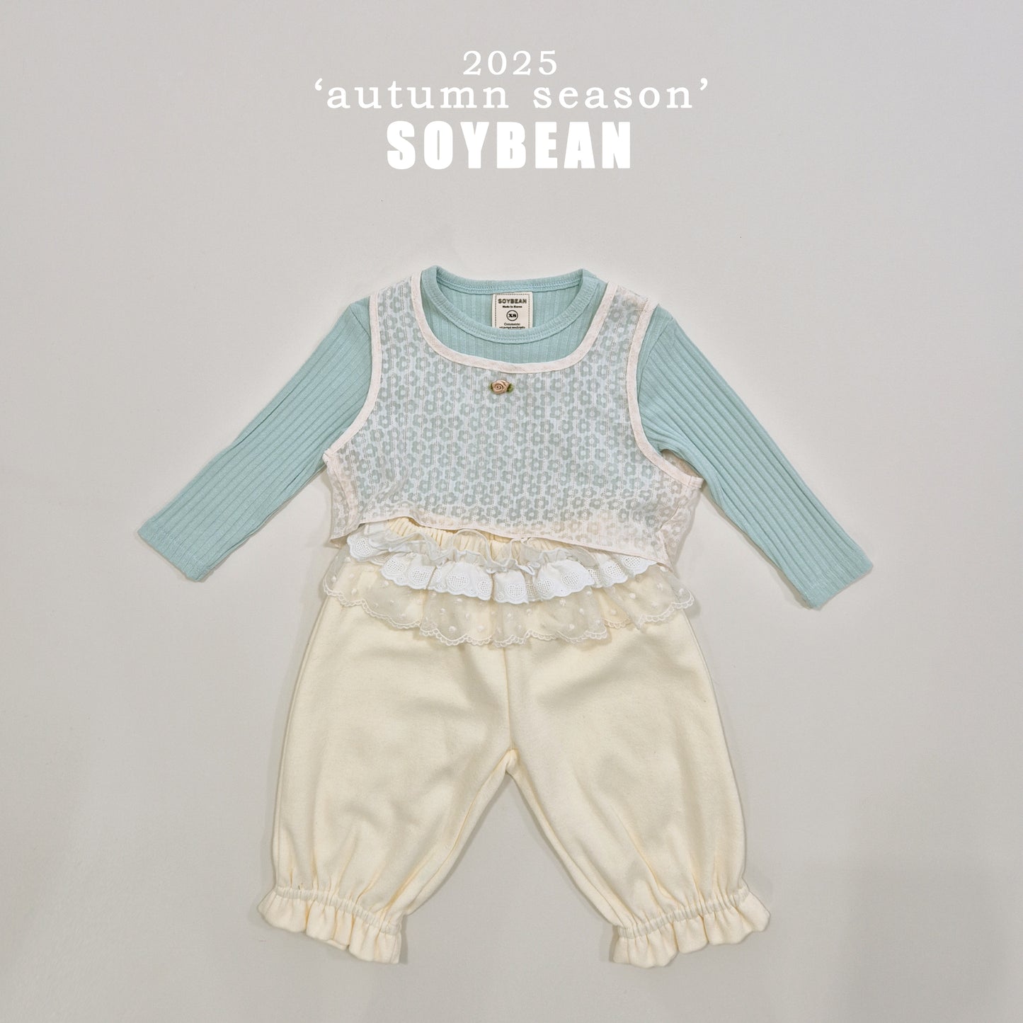 (Pre-order) Soybean Kids - Flower Lace Bustier 플라워뷔스티에 (2 Colors)