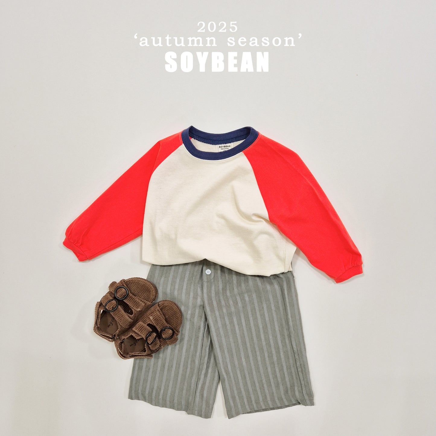 (Pre-order) Soybean Kids - Candy Raglan Tee 캔디나그랑티 (10 Colors)