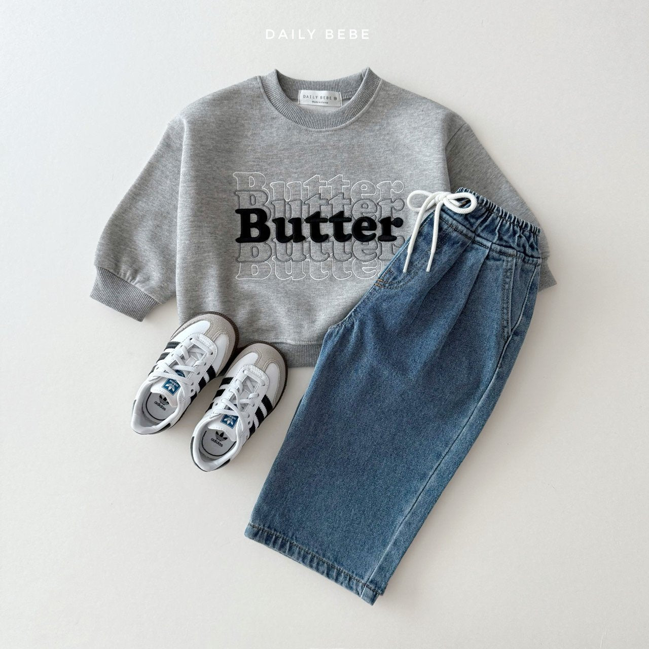 (Pre-order) Daily Bebe - Kids' Banding Denim Pants 밴딩데님팬츠