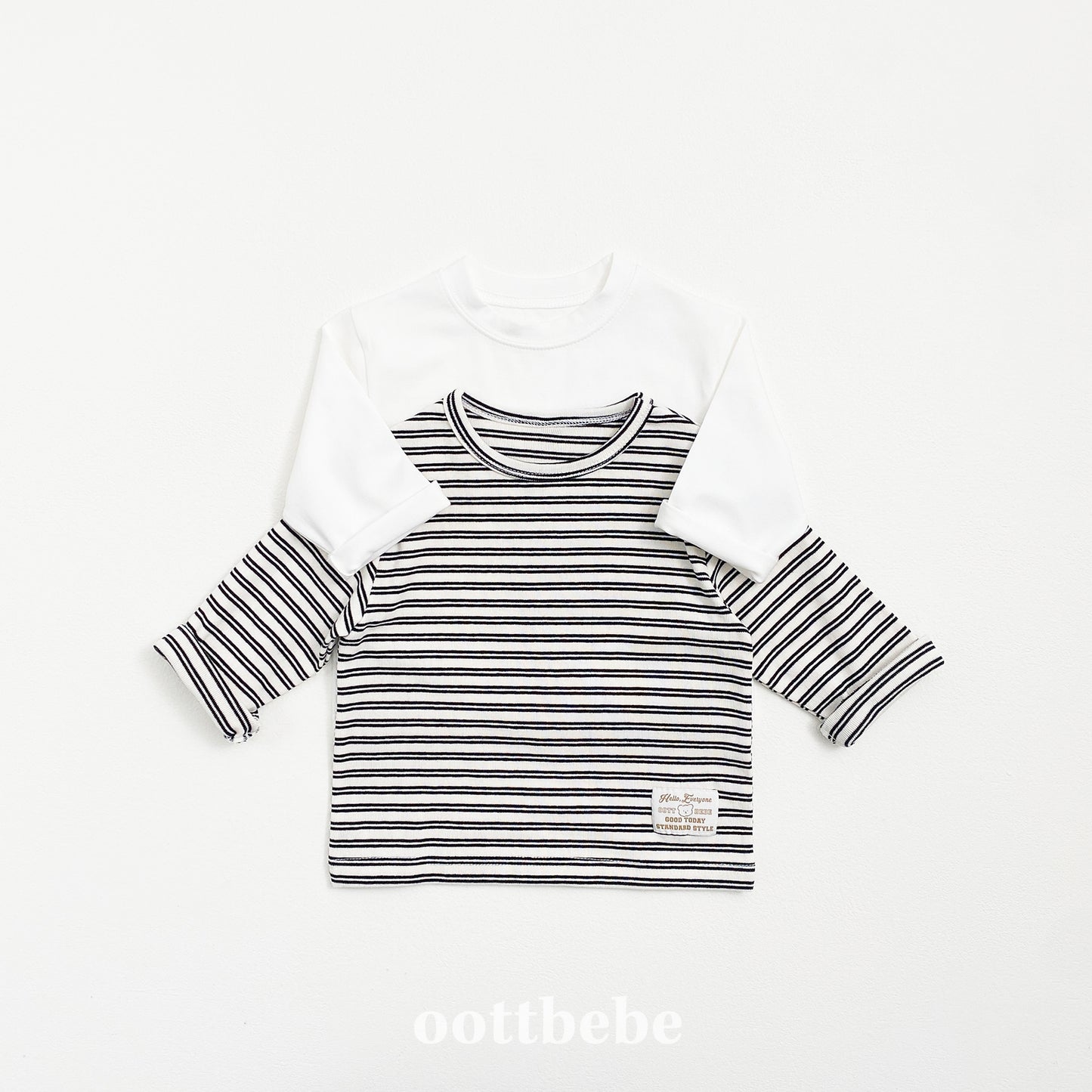 (Pre-order) OOTTBEBE - Oreo 1+1 Kids T-Shirt Set 오레오 1+1 티셔츠 (3 Colors)