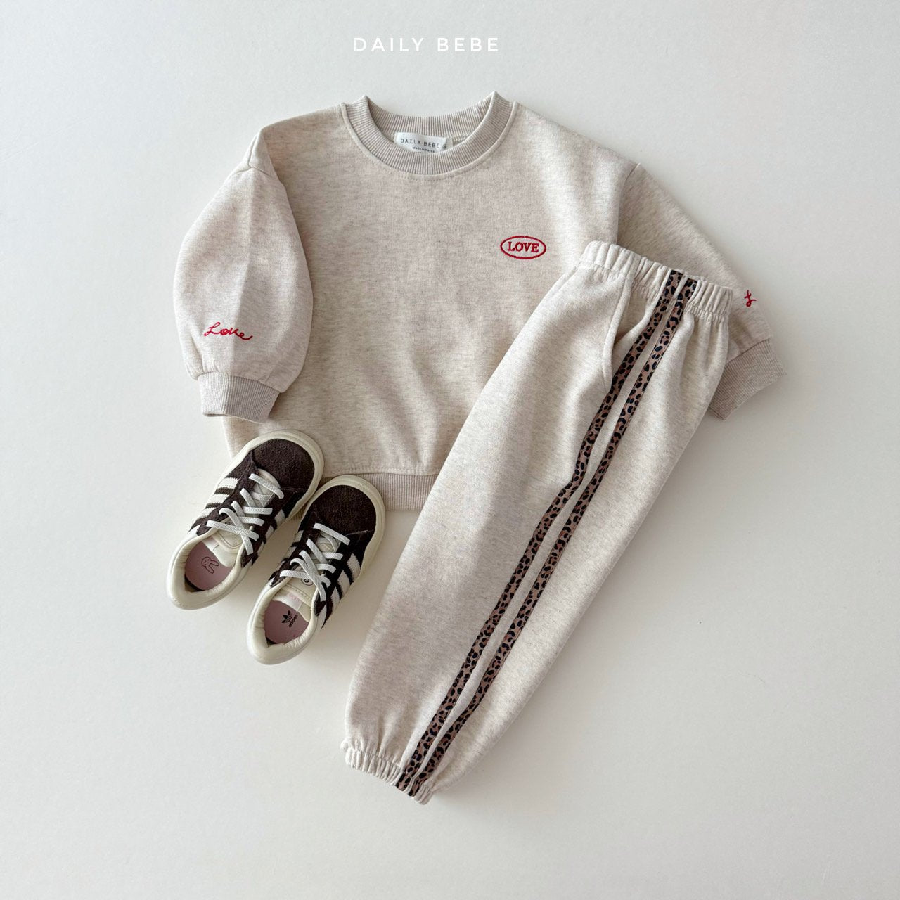 (Pre-order) Daily Bebe - Kids' Leopard Tape Jogger Pants 호피테잎 조거팬츠 (2 Colors)