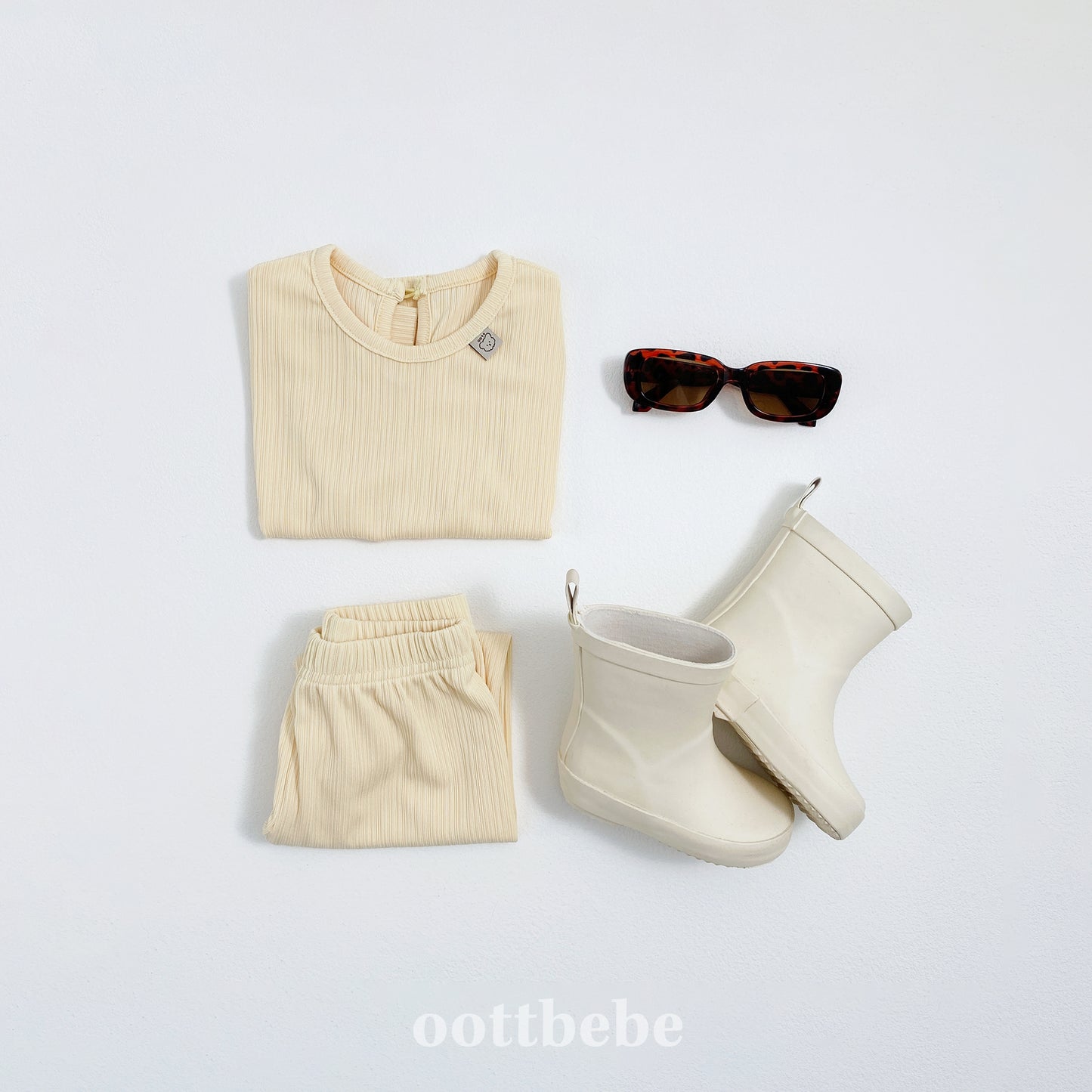 (Pre-order) OOTTBEBE - Bali Pleats Top and Bottom Set 발리플리츠상하복 (4 Colors)