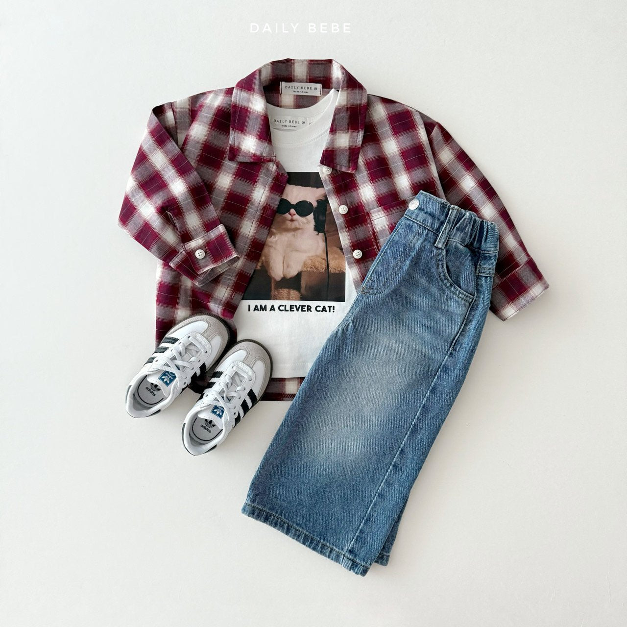 (Pre-order) Daily Bebe - Kids' Autumn Check Shirt 어텀체크셔츠 (2 Colors)