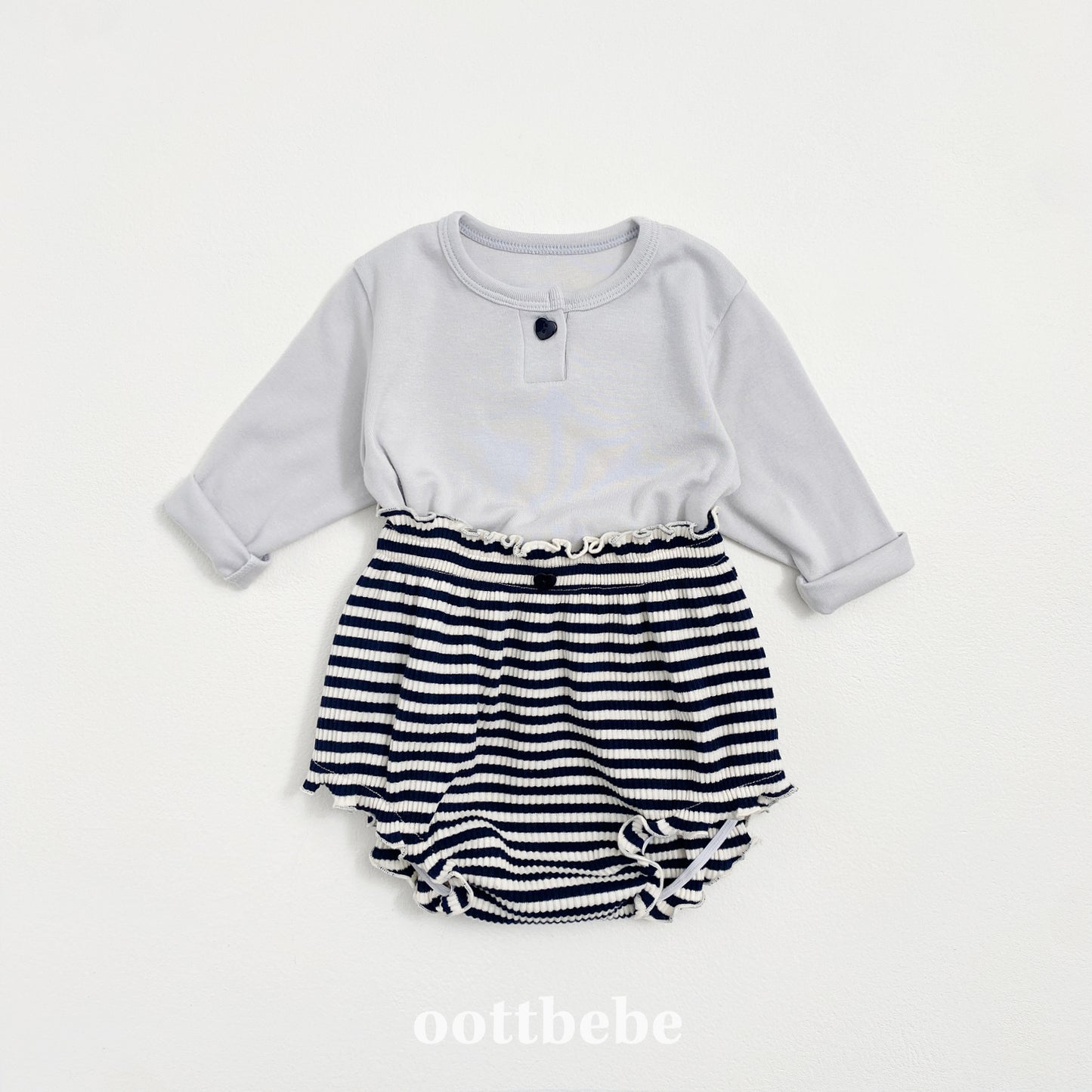 (Pre-order) OOTTBEBE - Papillon Bloomer Set 빠삐용블루머Set (2 Colors)