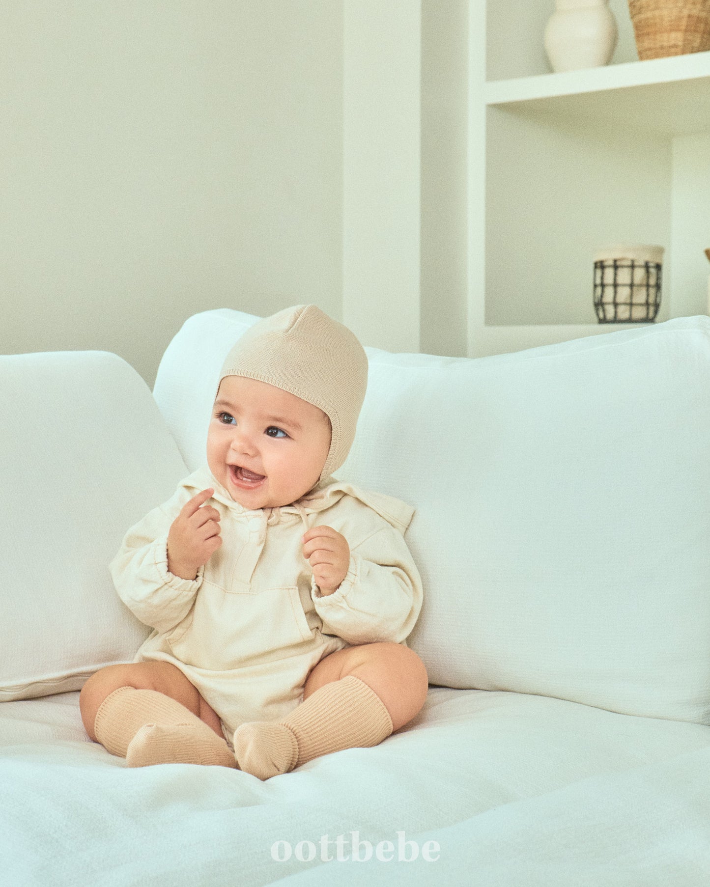 (Pre-order) OOTTBEBE - Stitch Hoodie Suit 스티치후드슈트 (2 Colors)