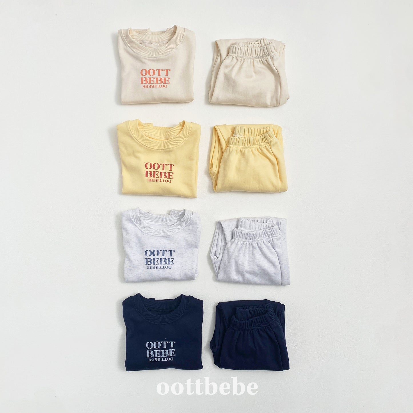 (Pre-order) OOTTBEBE - OOTTBEBE Top & Bottom Set 오뜨베베상하복 (4 Colors)