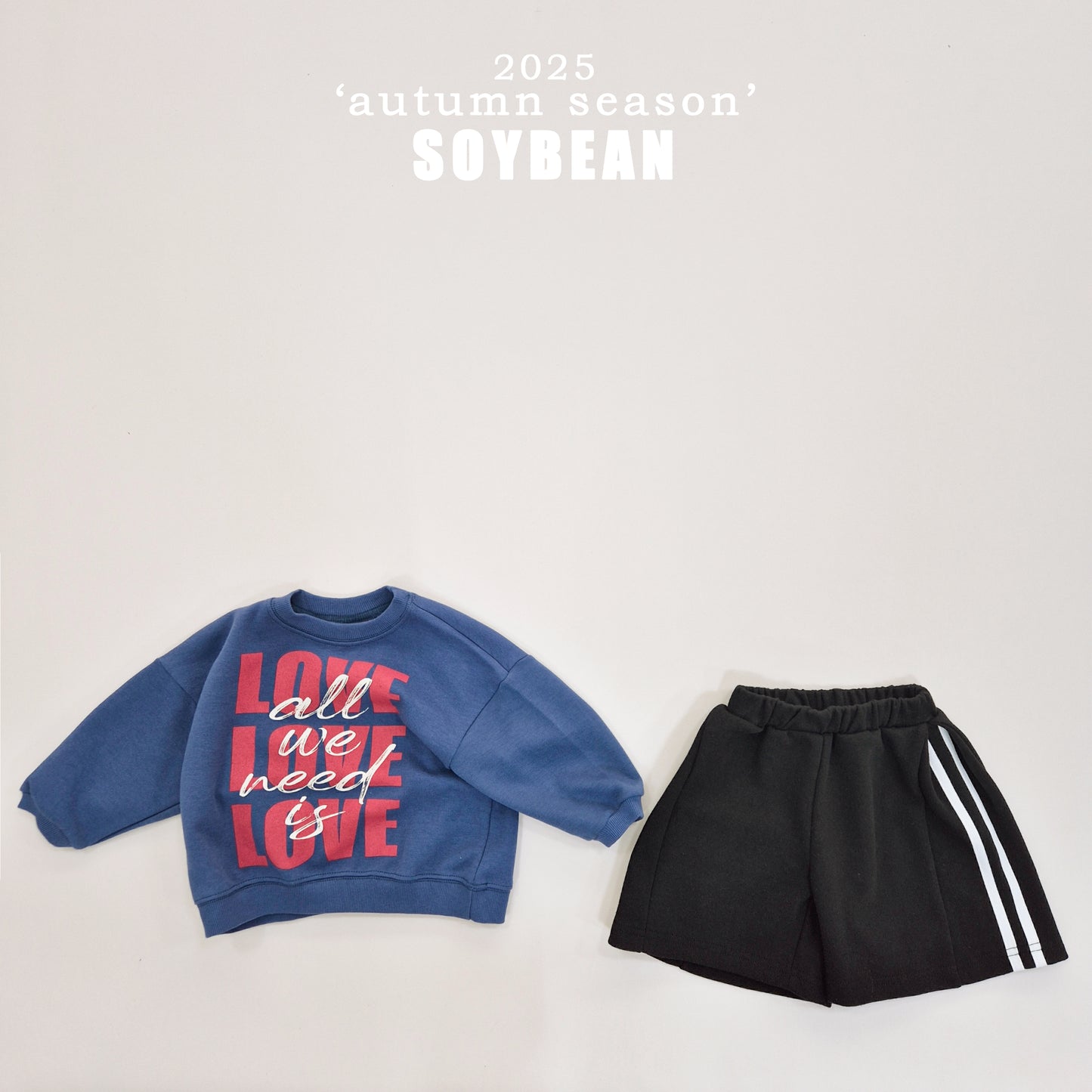 (Pre-order) Soybean Kids - Love Sweatshirt 러브맨투맨 (2 Colors)