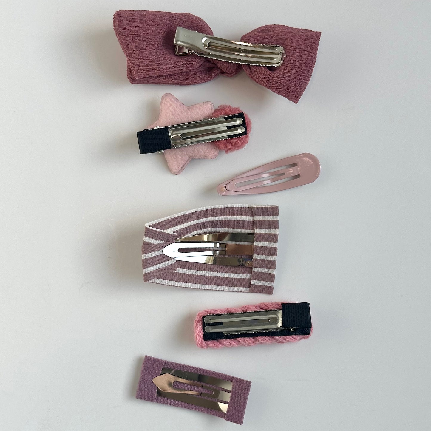 (Chenny Bong Bong) Kids’ Indie Pink Star Hair Clips 6-piece Set