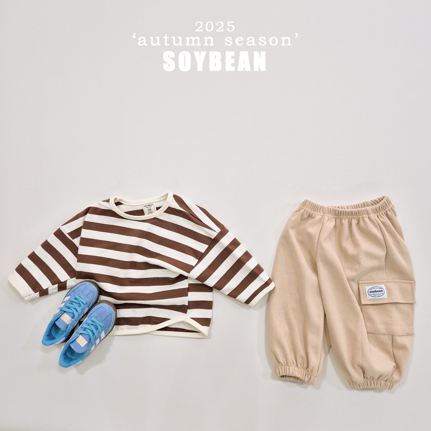 (Pre-order) Soybean Kids - Stripe Sweatshirt 랍빠단가라맨투맨 (7 Colors)