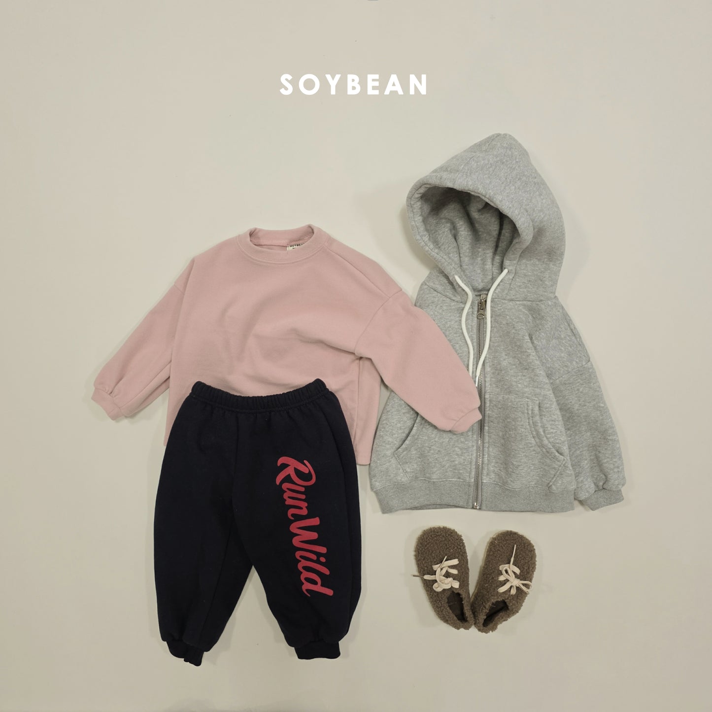(Pre-order) Soybean Kids Winter - Forming Loose Fleece-Lined Tee 포밍루즈티셔츠 (7 Colors)