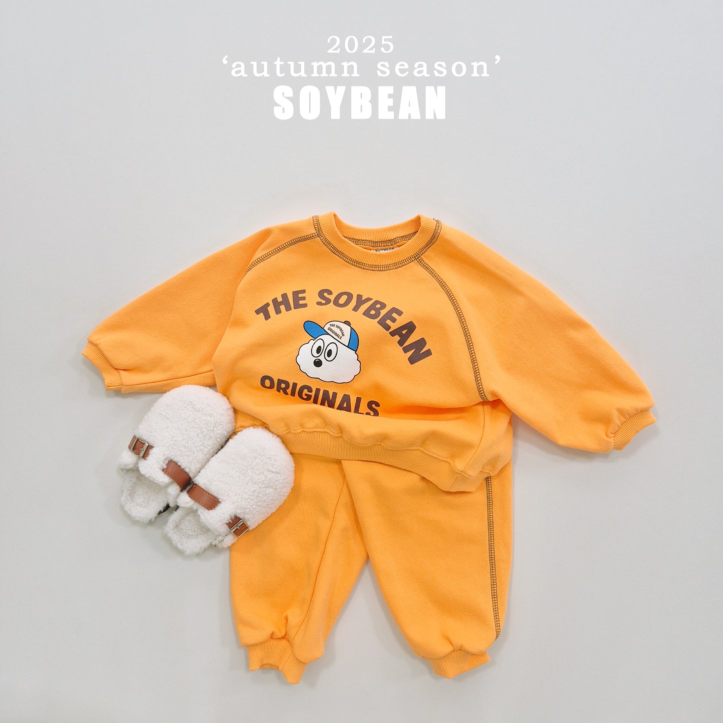 (Pre-order) Soybean Kids - Color Stitch Top & Bottom Set 컬러스티치상하복 (3 Colors)