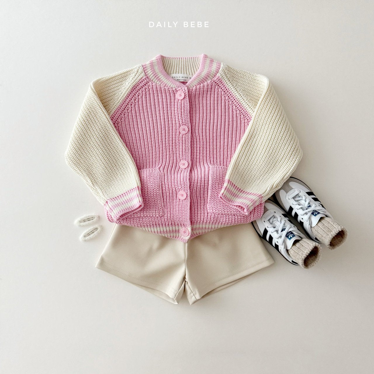 (Pre-order) Daily Bebe - Kids' Varsity Cardigan 바시티 가디건 (2 Colors)