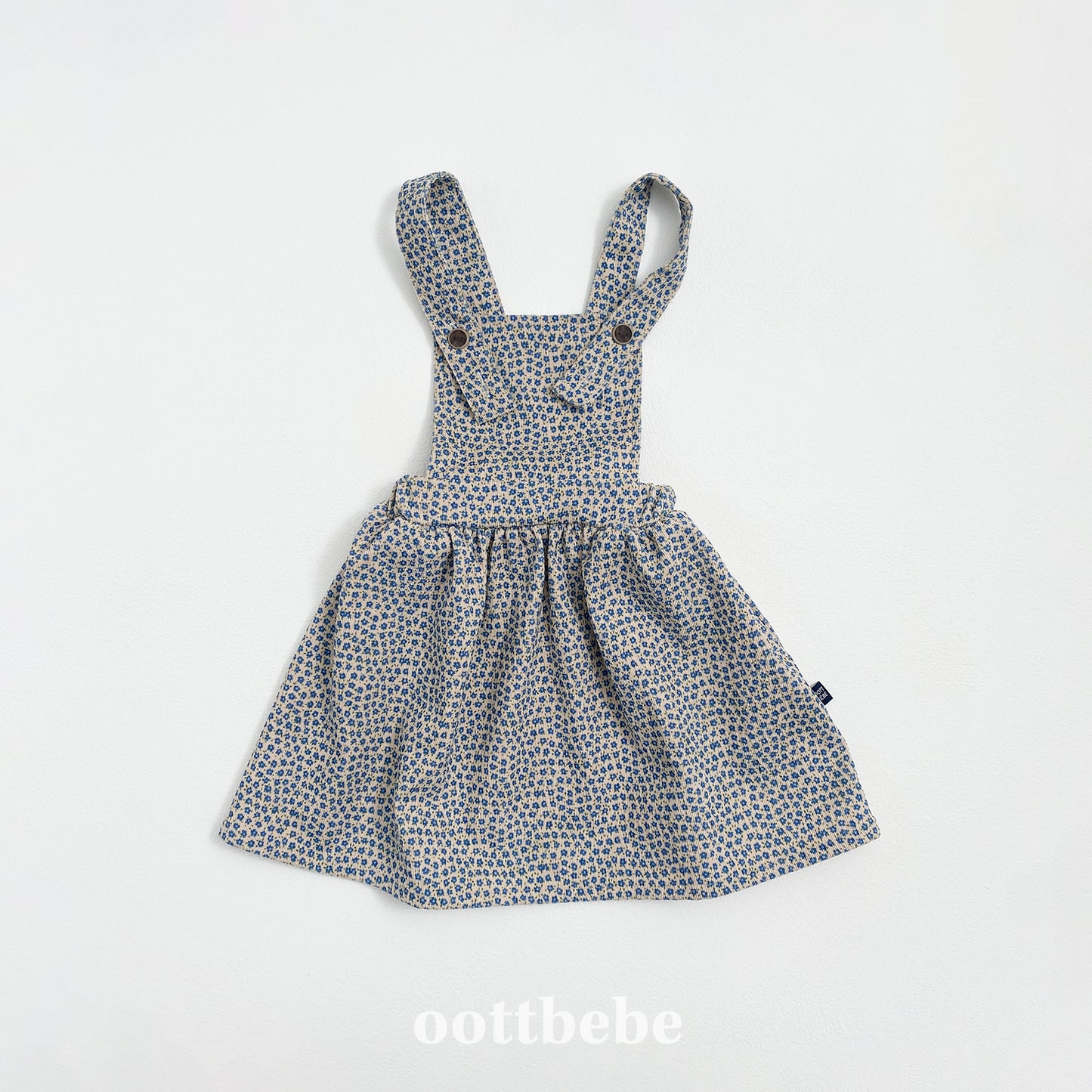 (Pre-order) OOTTBEBE - Bloom Suspender Dress 블룸멜빵원피스 (2 Colors)