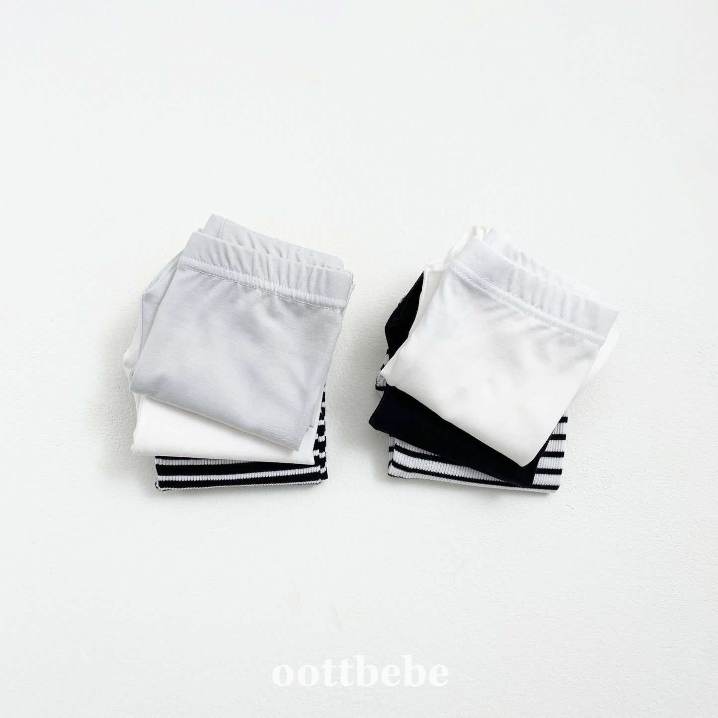 (Pre-order) OOTTBEBE - Simple Leggings 3-Piece Set 심플레깅스 1+1+1(3종세트) (2 Colors)