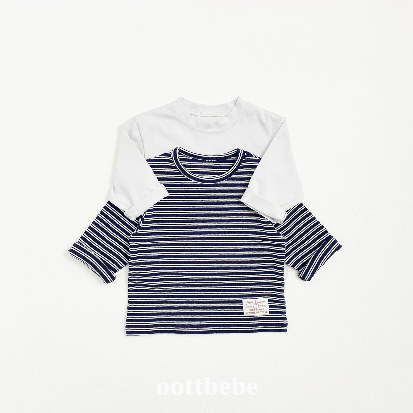 (Pre-order) OOTTBEBE - Oreo 1+1 Kids T-Shirt Set 오레오 1+1 티셔츠 (3 Colors)
