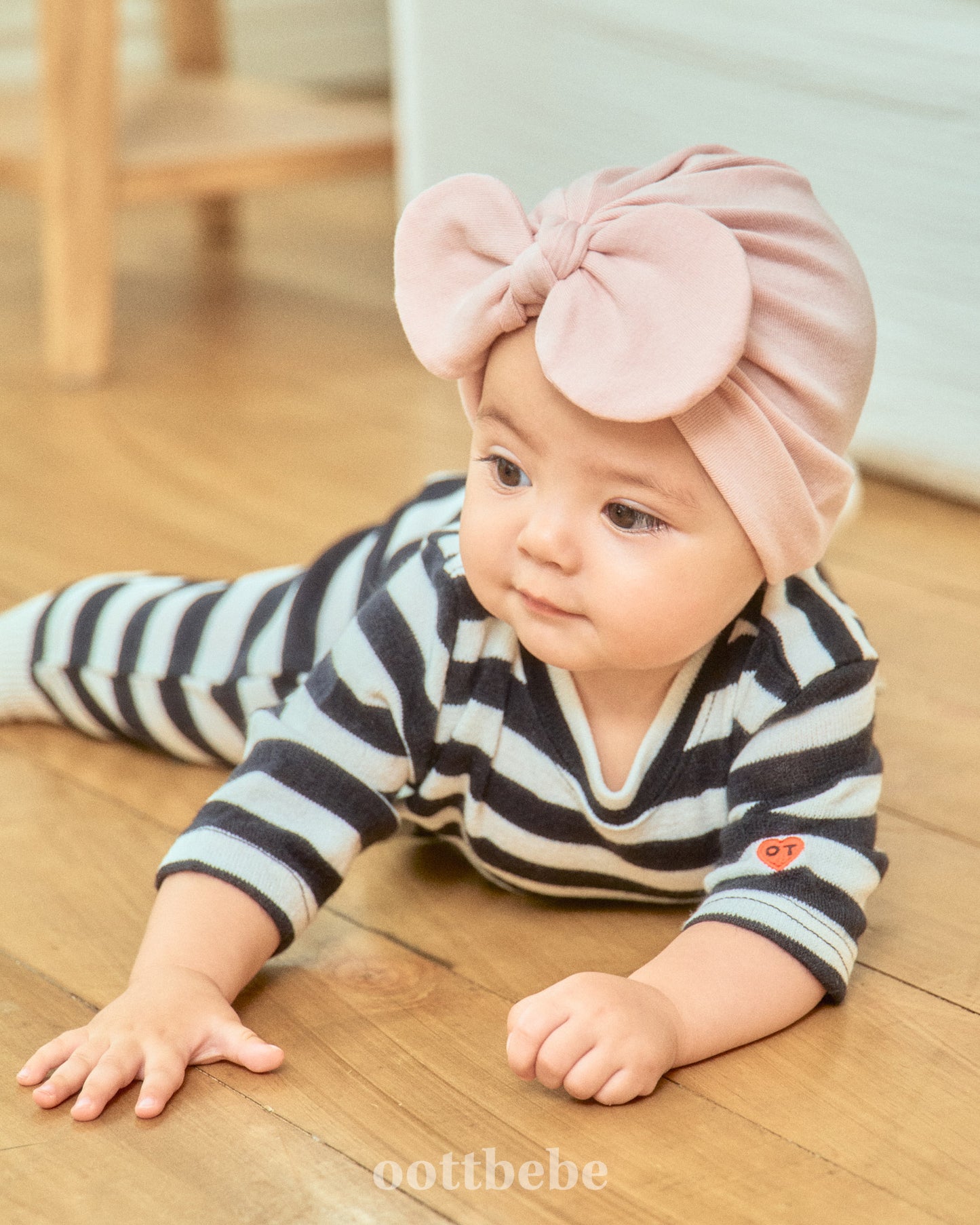 (Pre-order) OOTTBEBE - Mix Stripe Knit Suit 믹스단가라슈트 (2 Colors)