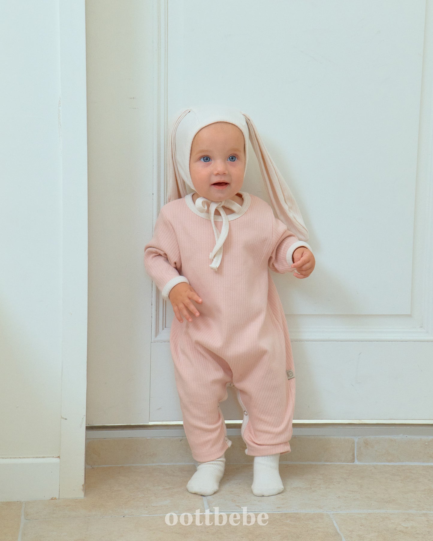 (Pre-order) OOTTBEBE - Buttercream Full Bodysuit Set (with Bonnet) 버터크림전신슈트 Set (보넷포함) (3 Colors)