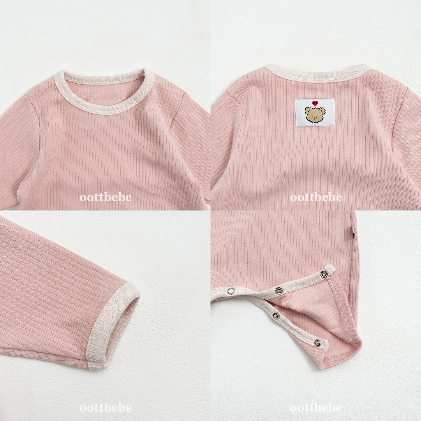 (Pre-order) OOTTBEBE - Buttercream Full Bodysuit Set (with Bonnet) 버터크림전신슈트 Set (보넷포함) (3 Colors)