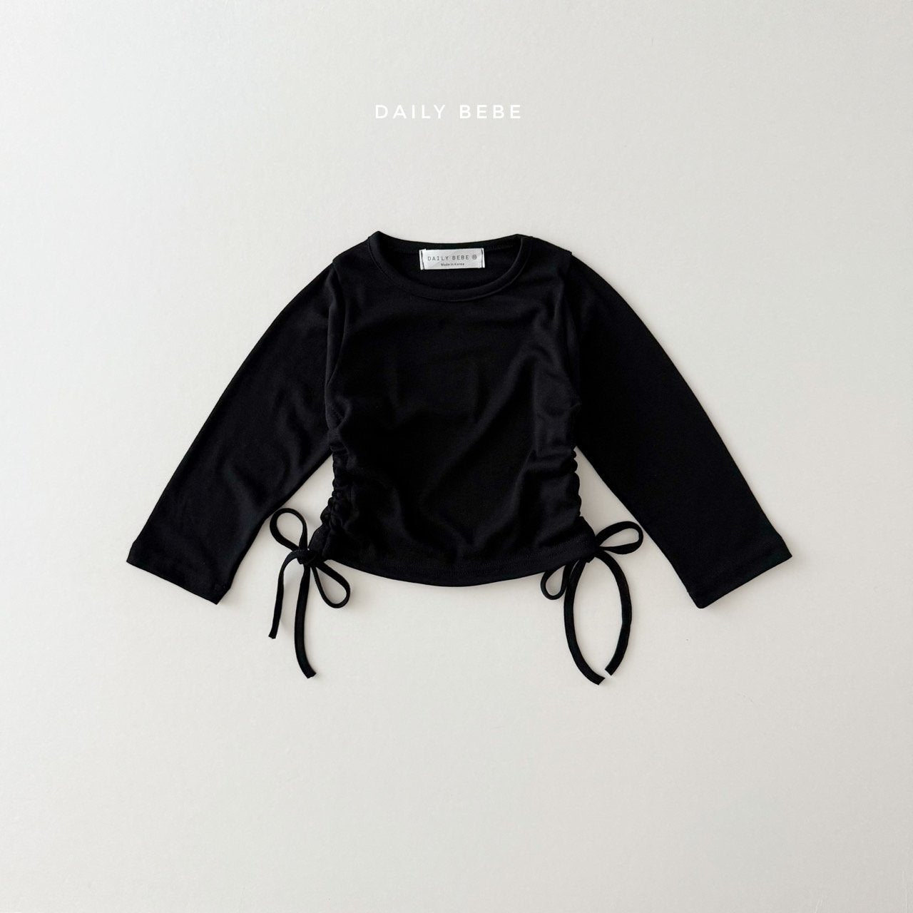 (Pre-order) Daily Bebe - Kids’ Side Shirring Top & Bottom Set 옆셔링세트 (2 Colors)