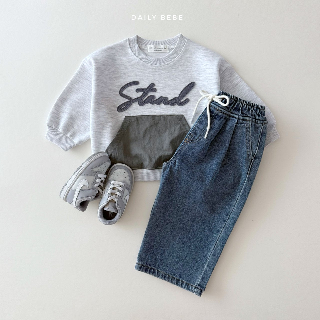 (Pre-order) Daily Bebe - Kids' Banding Denim Pants 밴딩데님팬츠