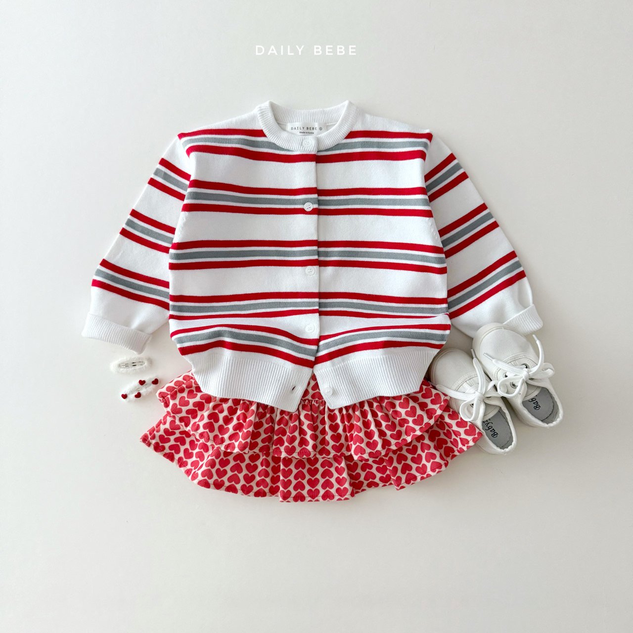 (Pre-order) Daily Bebe - Kids' Multi Stripe Cardigan 멀티단가라 가디건 (2 Colors)