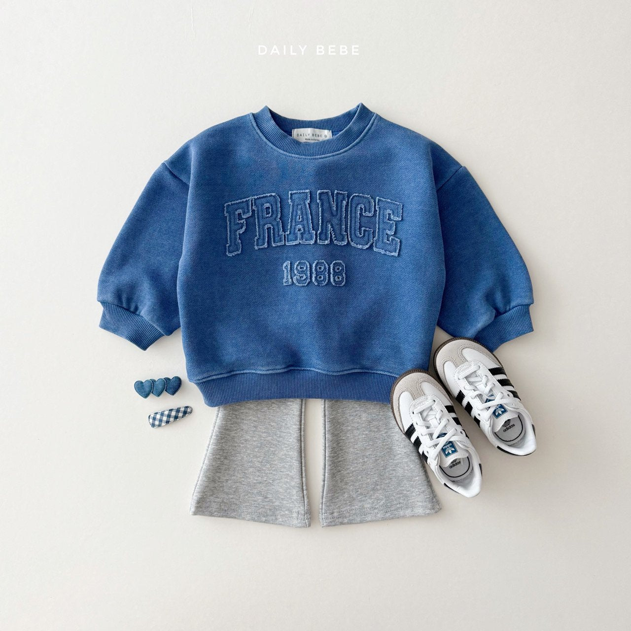 (Pre-order) Daily Bebe - Kids' France Sweatshirt 프랑스 맨투맨 (3 Colors)