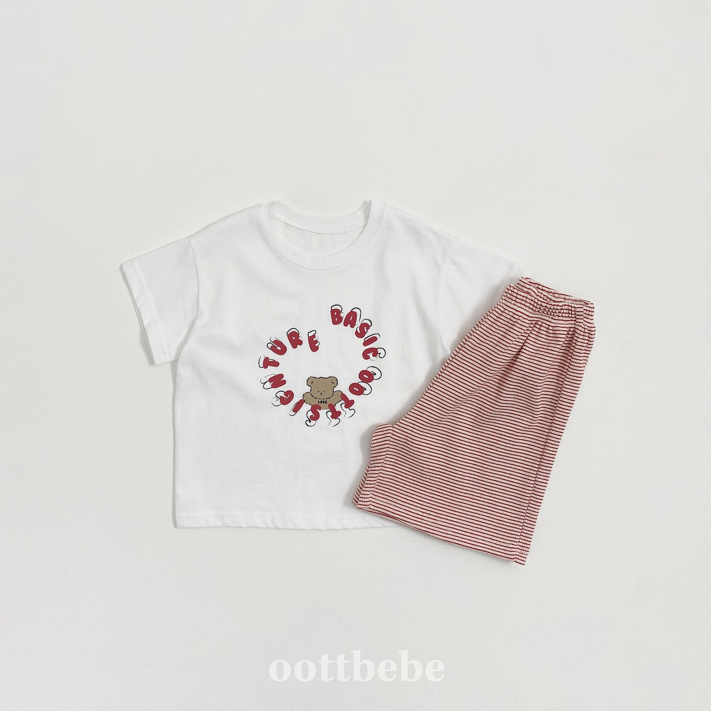 (Pre-order) OOTTBEBE - Otti Signature Top and Bottom Set 오띠시그니쳐상하복 (2 Colors)