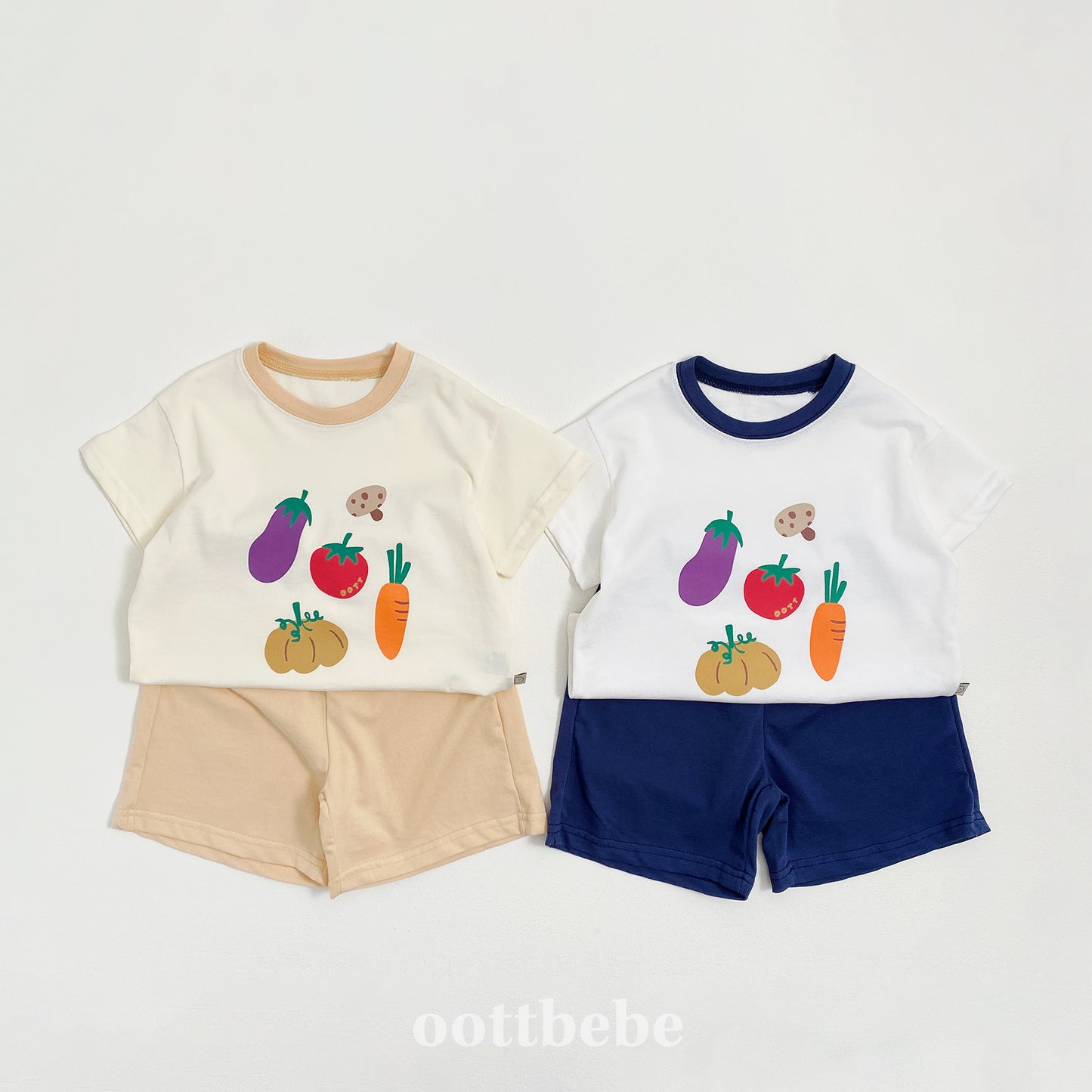 (Pre-order) OOTTBEBE - Veggie Market Top and Bottom Set 야채마켓상하복 (2 Colors)