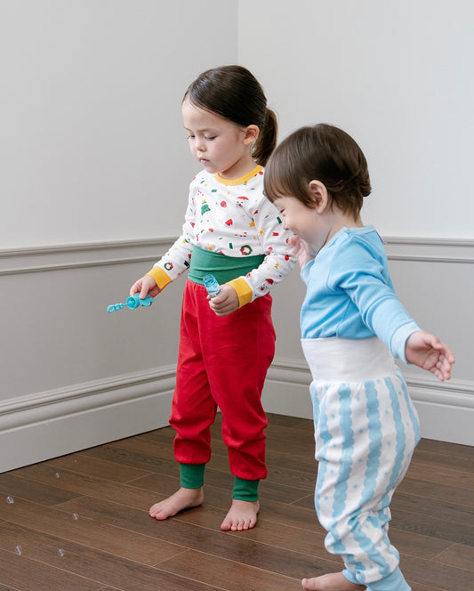 (Baby Boom) Cotton High-Waist Pajama Set (2 Colors)
