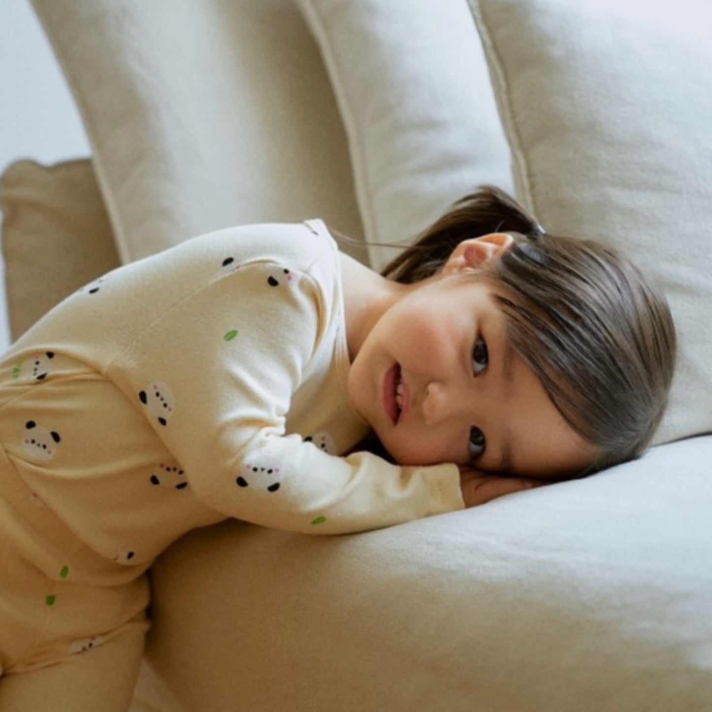 (COCOHANI) Cheese Stretch Animal Friends Long Sleeve Pajama Set (4 Colors)