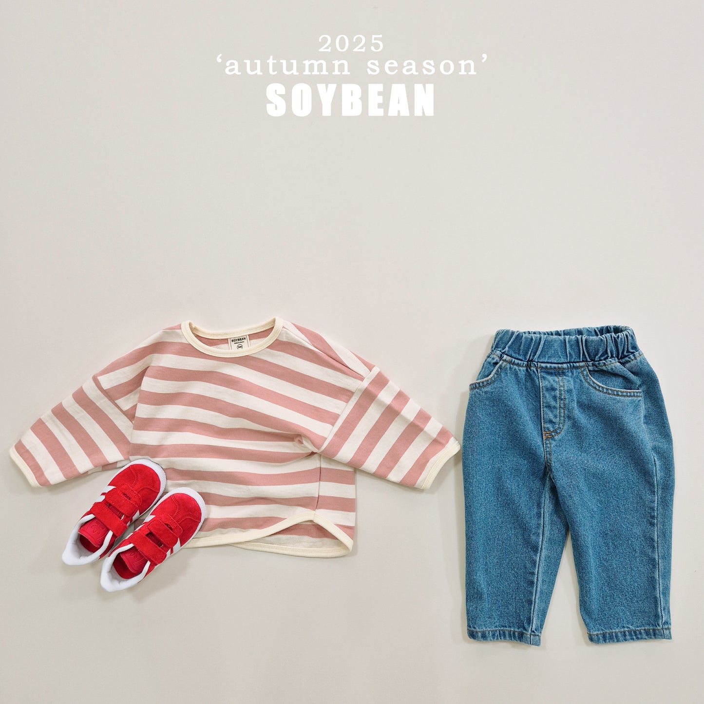 (Pre-order) Soybean Kids - Stripe Sweatshirt 랍빠단가라맨투맨 (7 Colors)