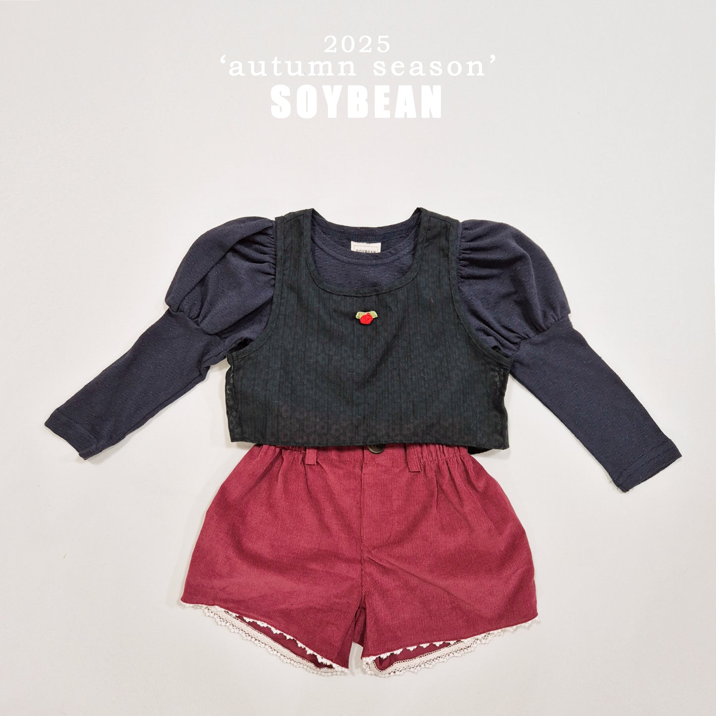 (Pre-order) Soybean Kids - Flower Lace Bustier 플라워뷔스티에 (2 Colors)