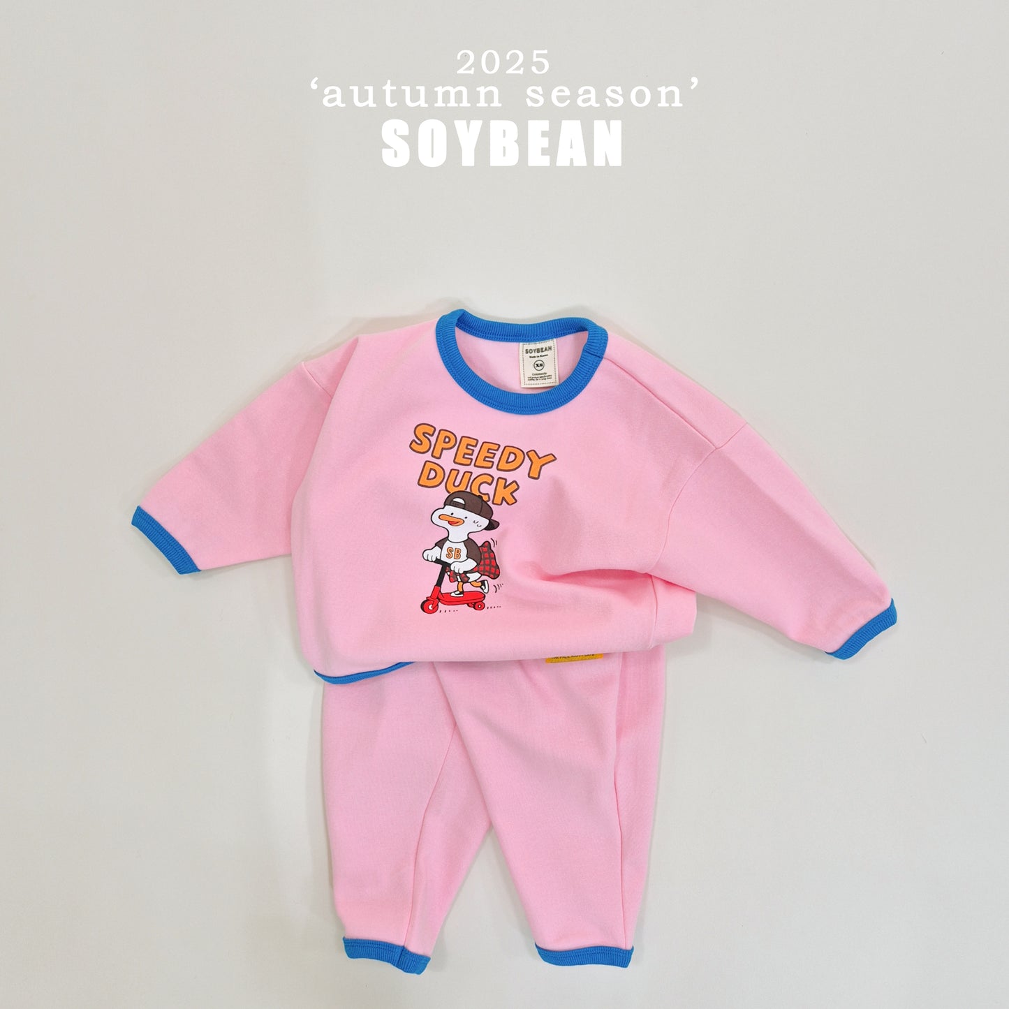 (Pre-order) Soybean Kids - Speed Duck Top & Bottom Set 스피드덕상하복 (4 Colors)