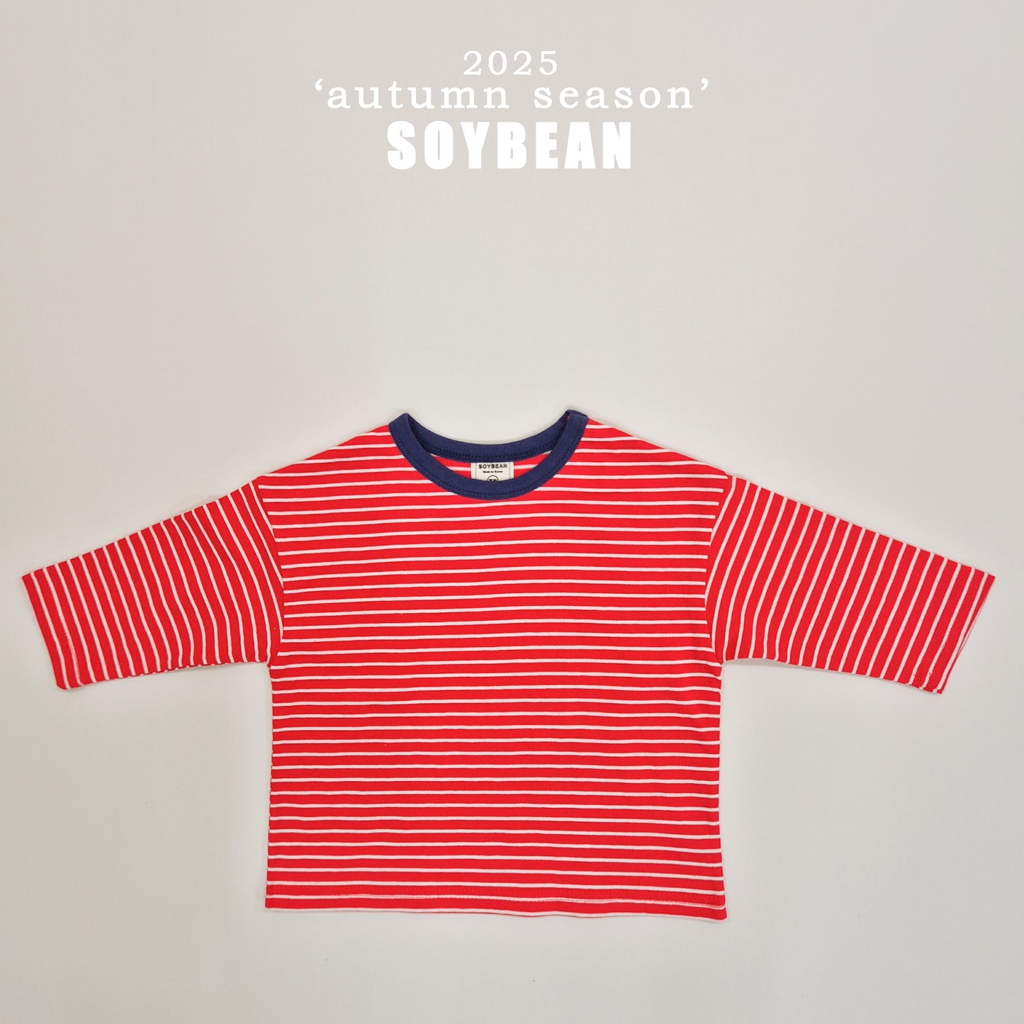 (Pre-order) Soybean Kids - Autumn Captain Stripe Tee 어텀캡틴단가라티 (5 Colors)