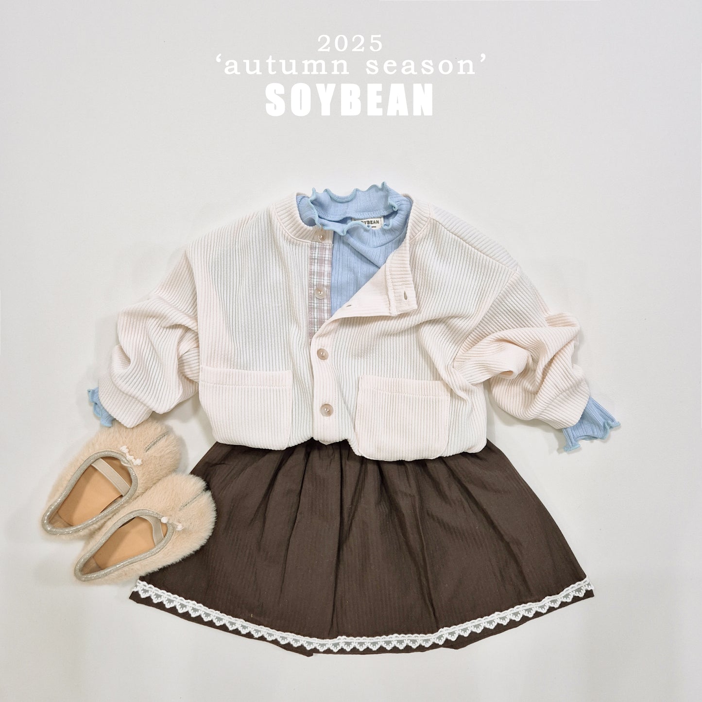 (Pre-order) Soybean Kids - Love Frill Skirt 러브스커트 (2 Colors)