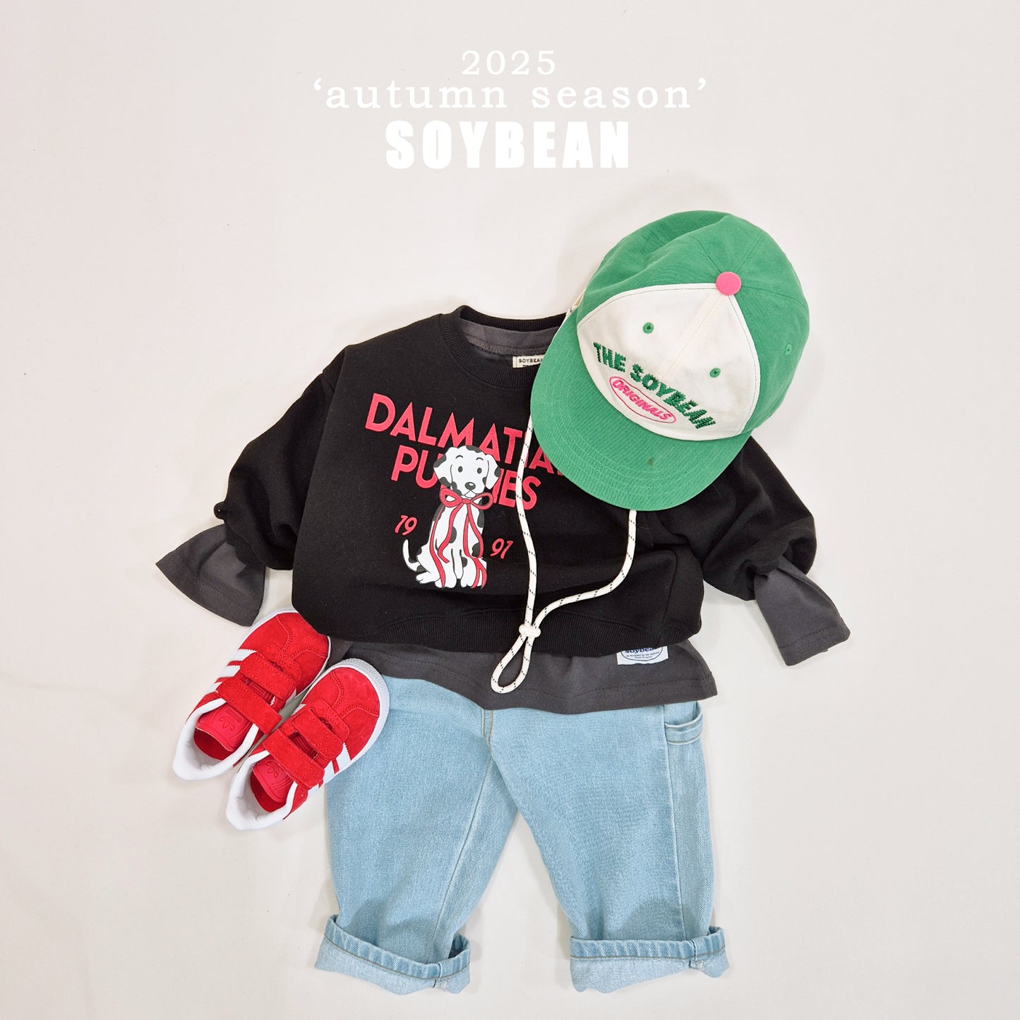 (Pre-order) Soybean Kids - Dalmatian Sweatshirt 달마시안맨투맨 (2 Colors)