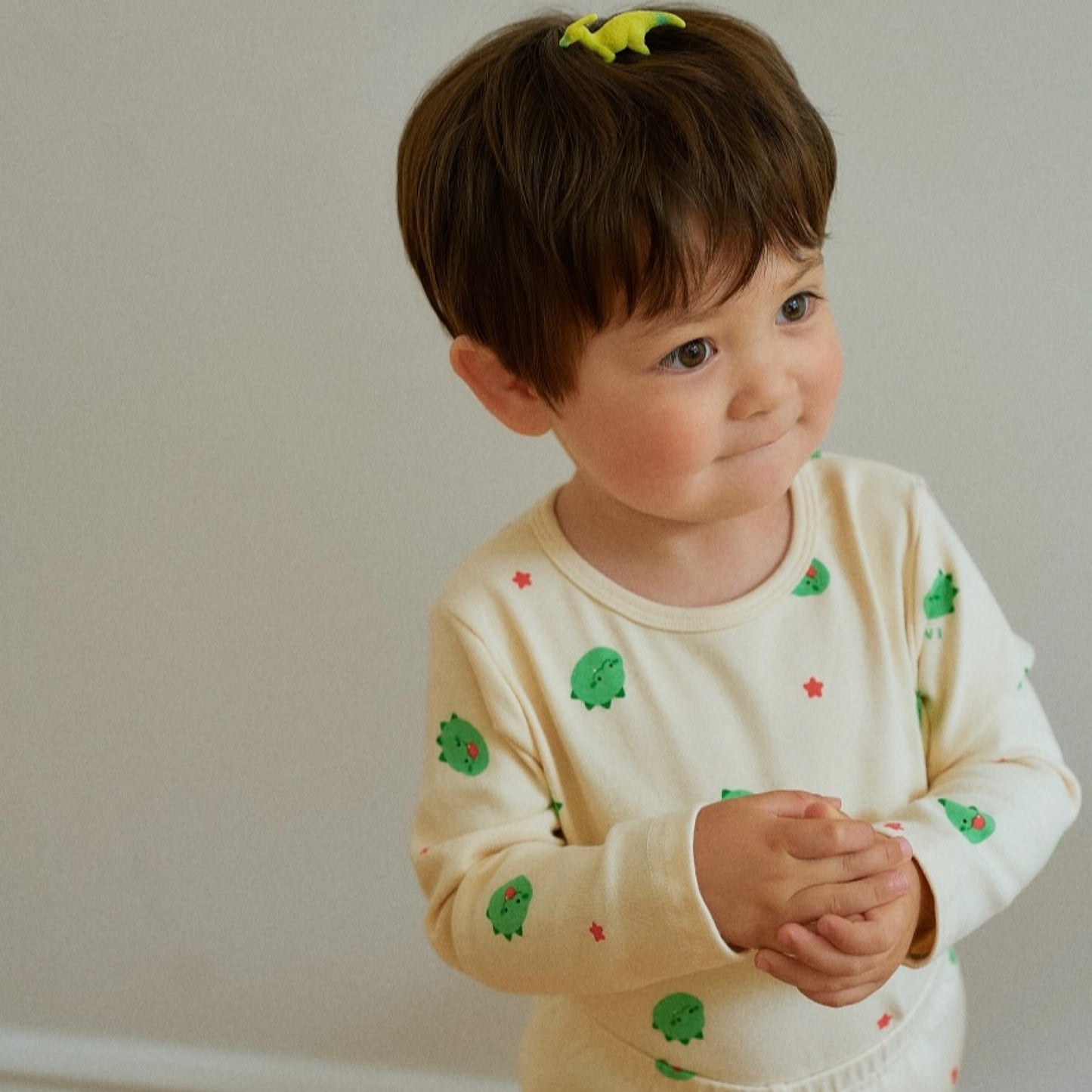 (COCOHANI) Cheese Stretch Animal Friends Long Sleeve Pajama Set (4 Colors)