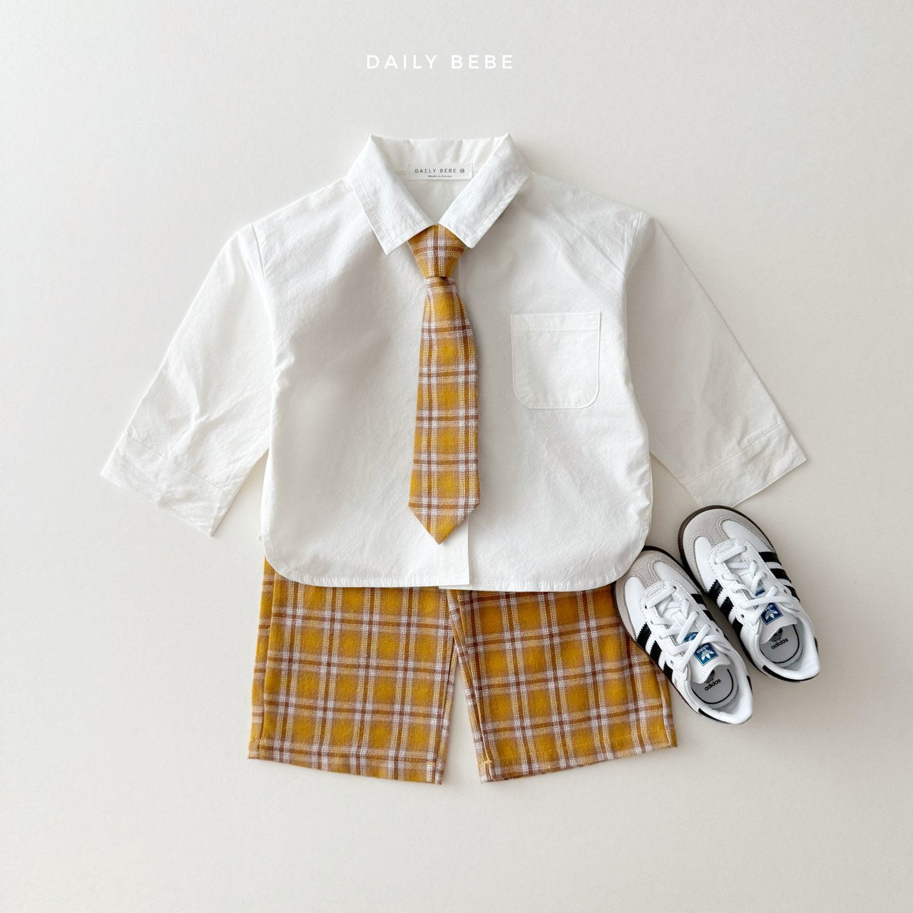 (Pre-order) Daily Bebe - Kids' Check School Necktie 체크 스쿨 넥타이 (2 Colors)
