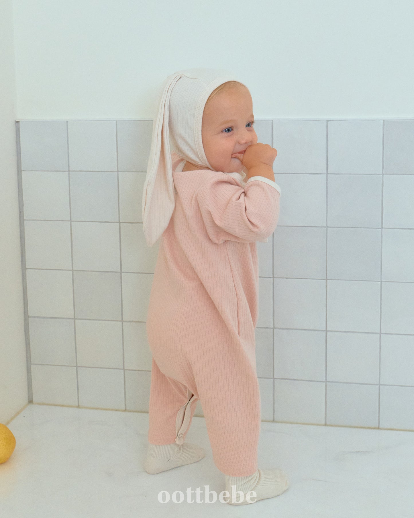(Pre-order) OOTTBEBE - Buttercream Full Bodysuit Set (with Bonnet) 버터크림전신슈트 Set (보넷포함) (3 Colors)