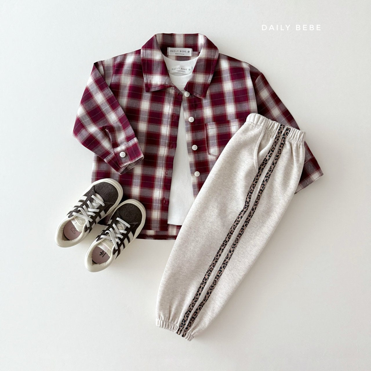 (Pre-order) Daily Bebe - Kids' Autumn Check Shirt 어텀체크셔츠 (2 Colors)