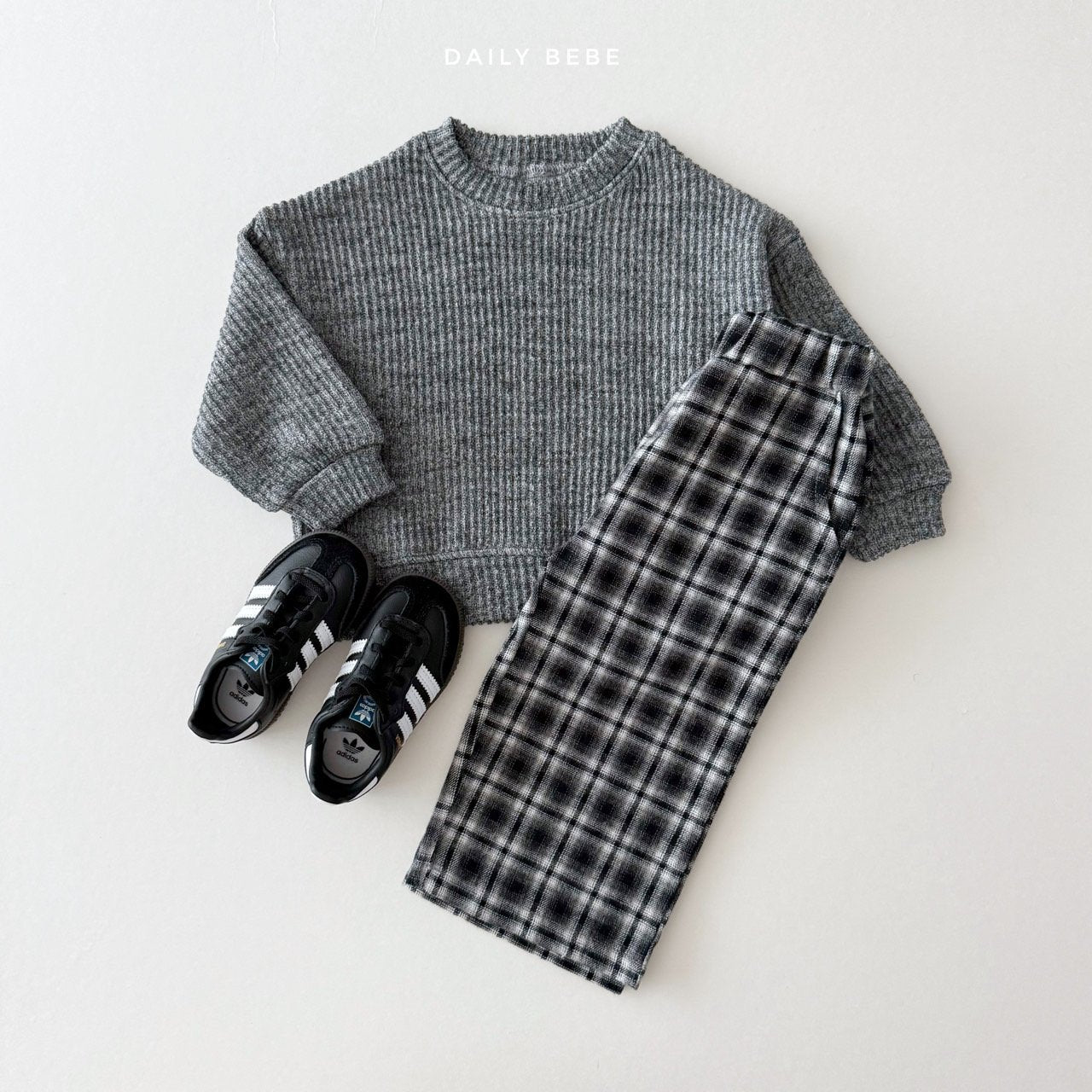 (Pre-order) Daily Bebe - Kids' Check School Pants 체크 스쿨 팬츠 (2 Colors)