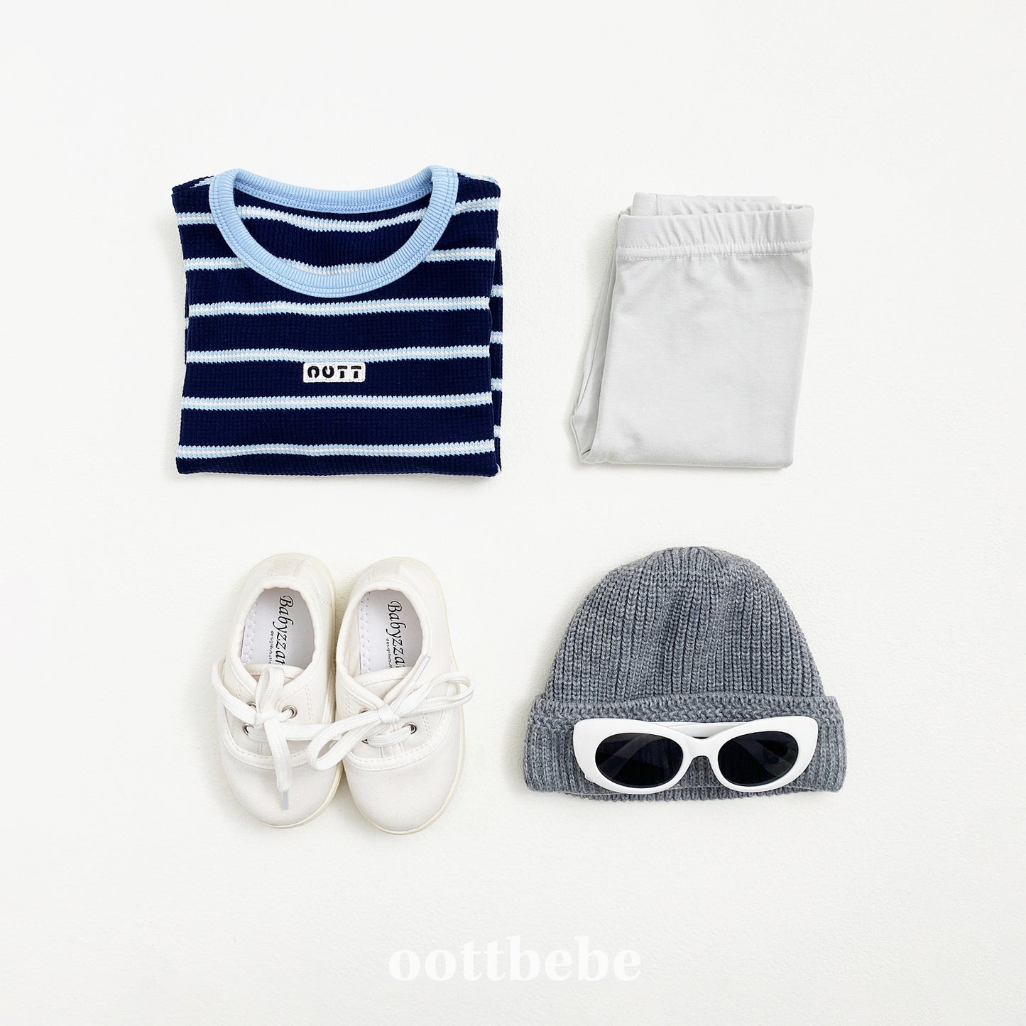(Pre-order) OOTTBEBE - Urban Stripe Tee 어반스트라이프티 (2 Colors)